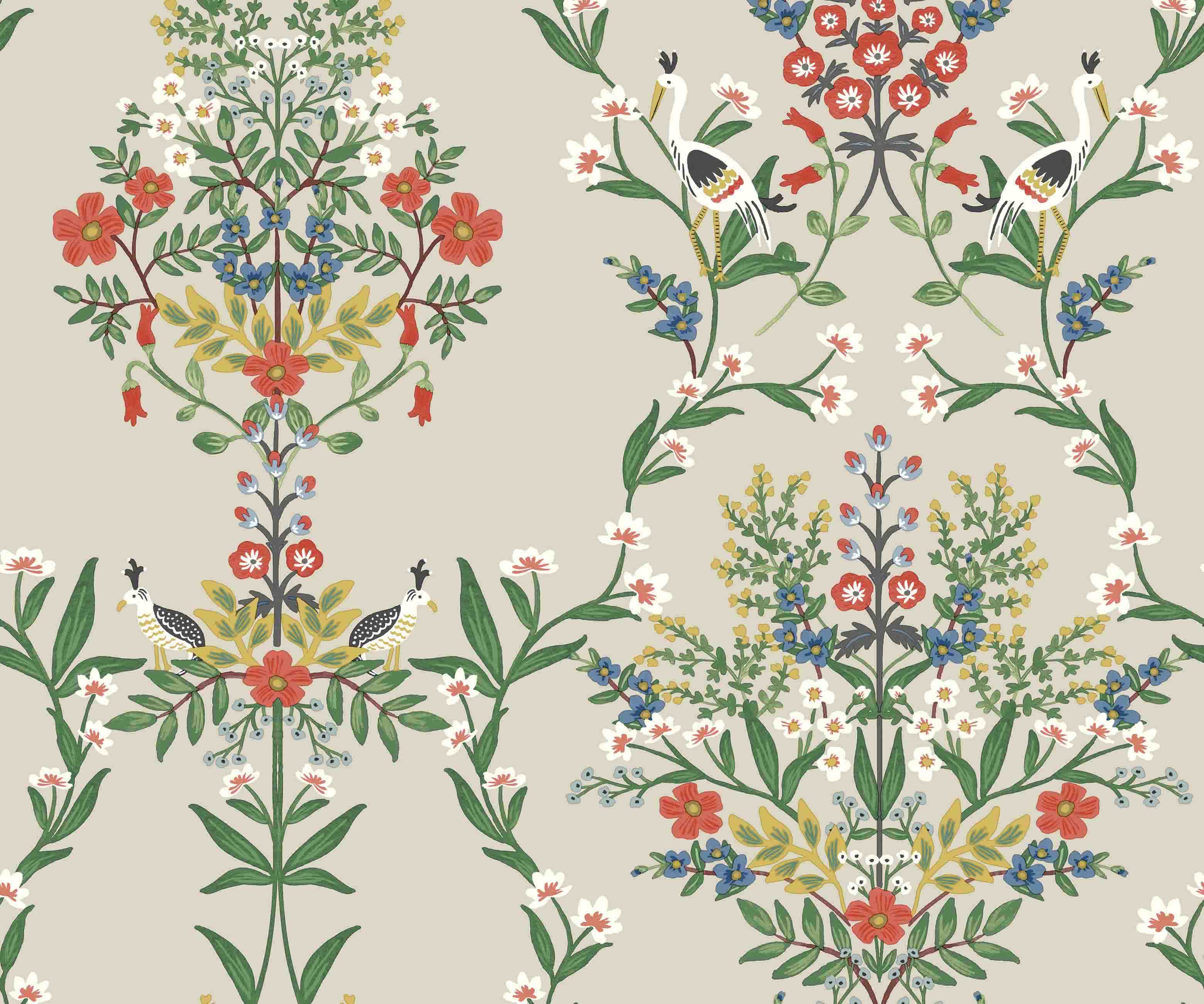 Luxembourg Wallpaper - Linen Multi