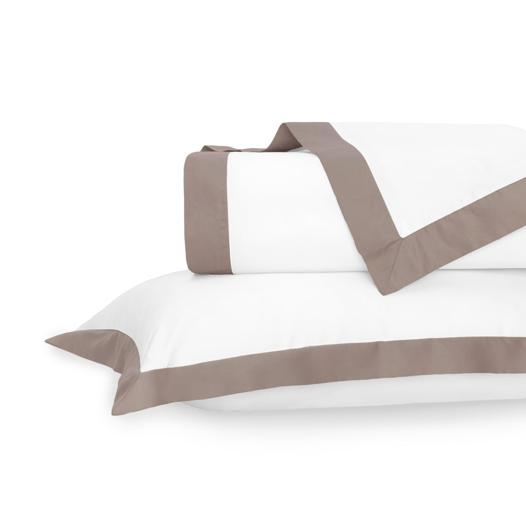 Hazelnut Linden Border Duvet Cover