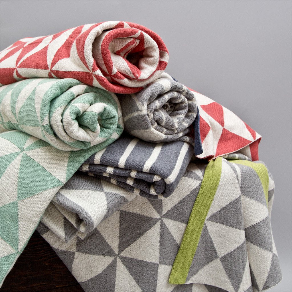 Sea Foam Wind Farm Patterned Throw