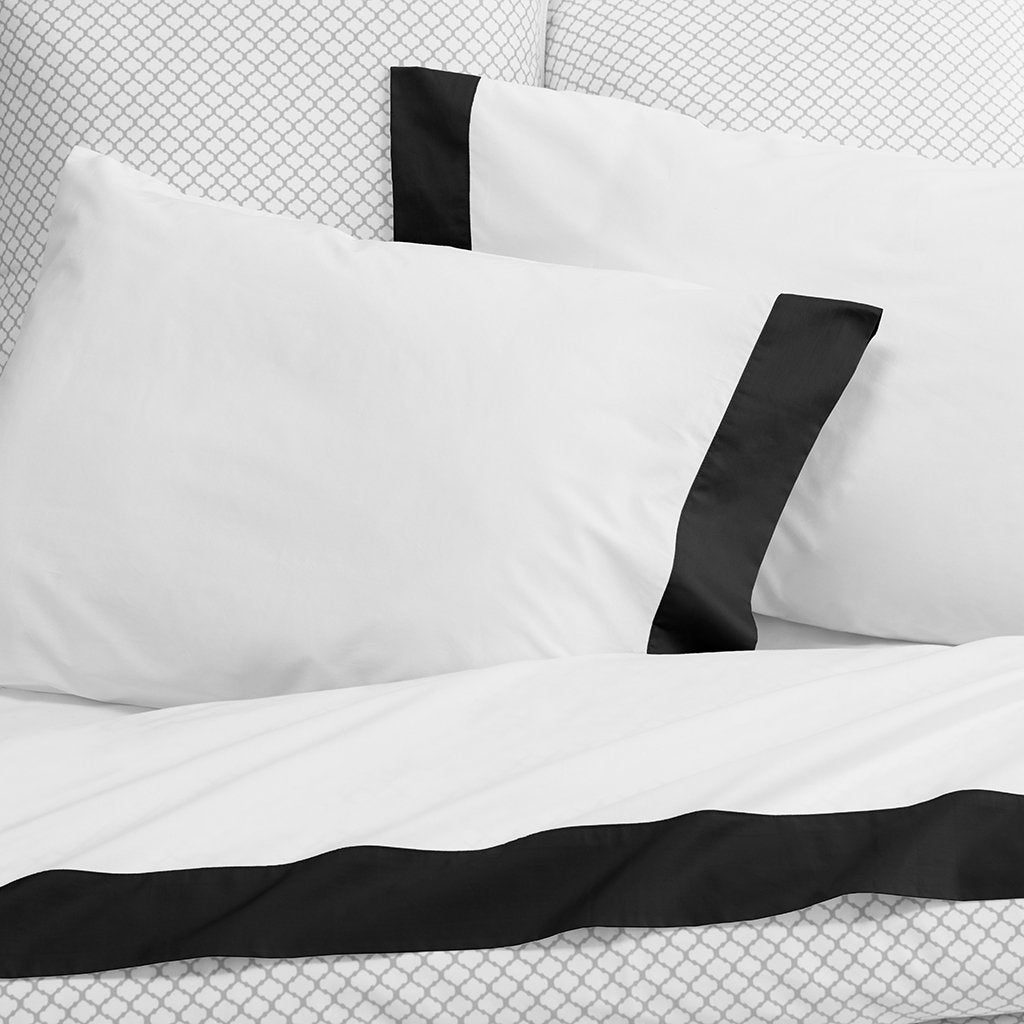 Black Border Pillowcase Pair