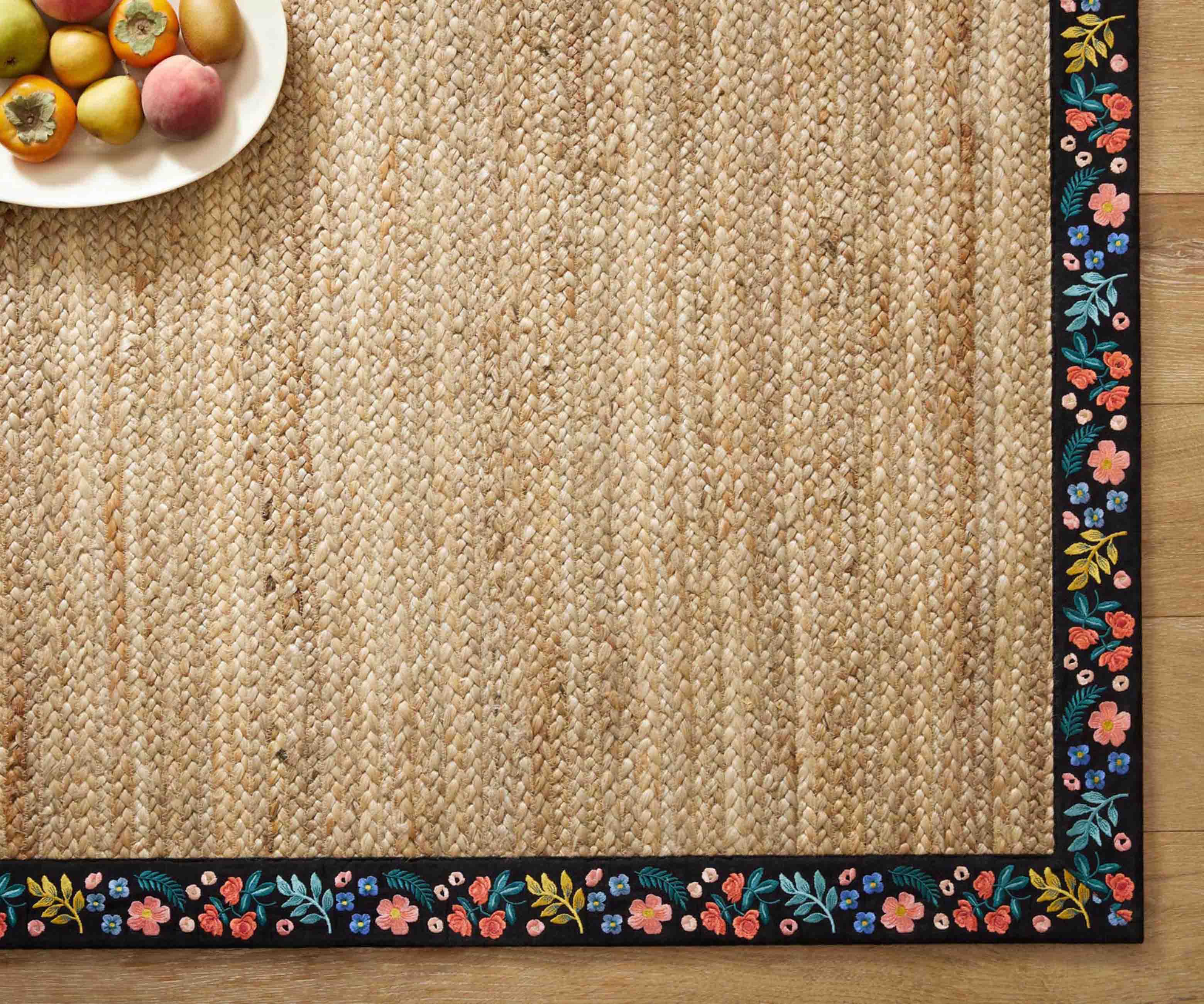 Costa Wildwood Jute Rug - Natural & Black