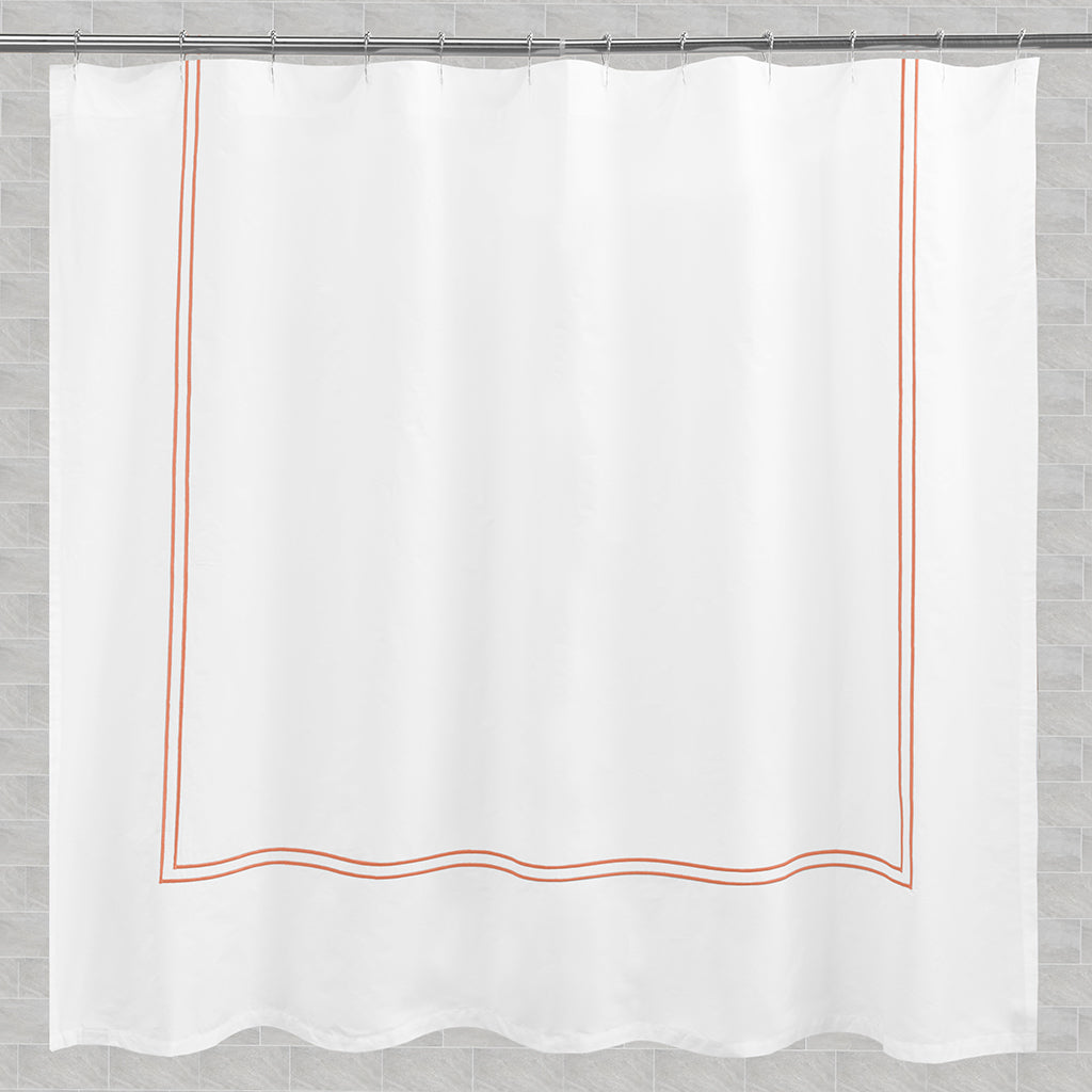 The Lines Embroidered Shower Curtain