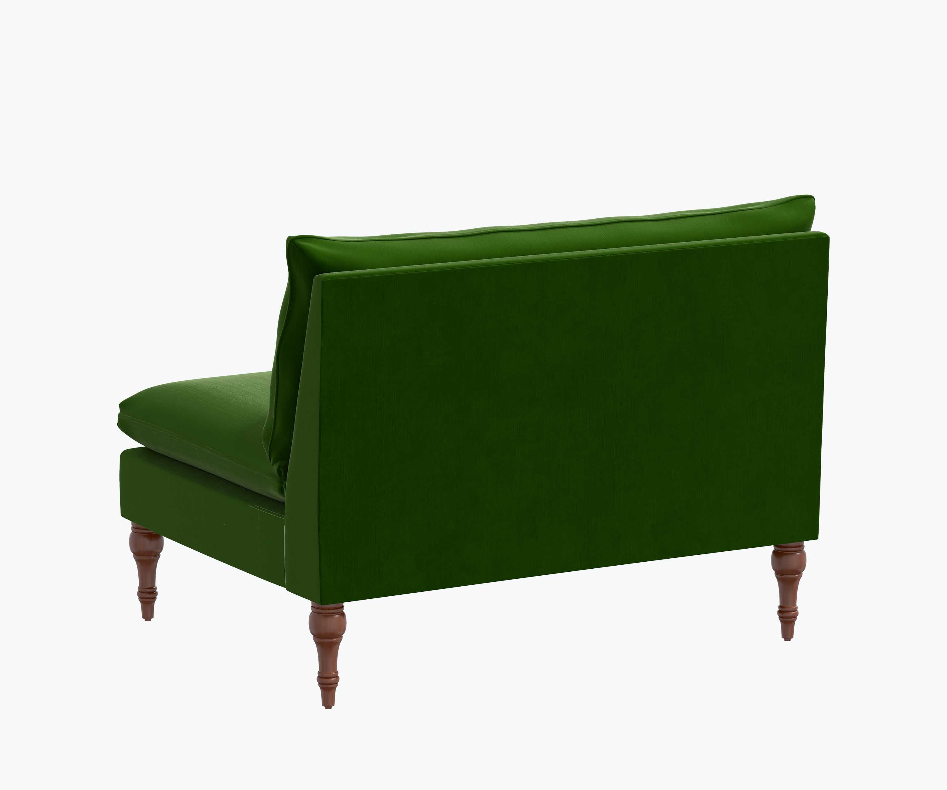 Louie Settee - Emerald Velvet