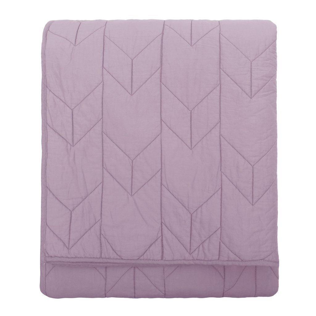 Lilac Purple Chevron Quilt