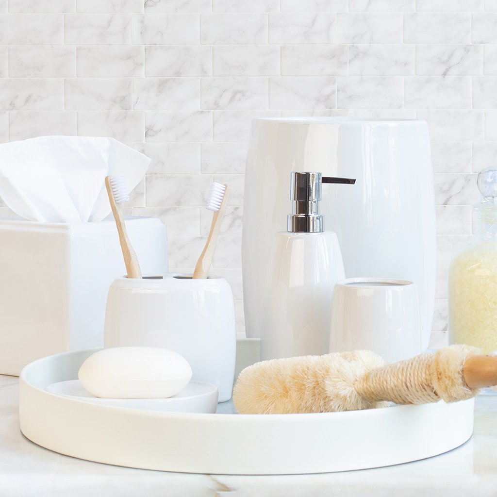 The Classic White Ceramic Bath Accessories