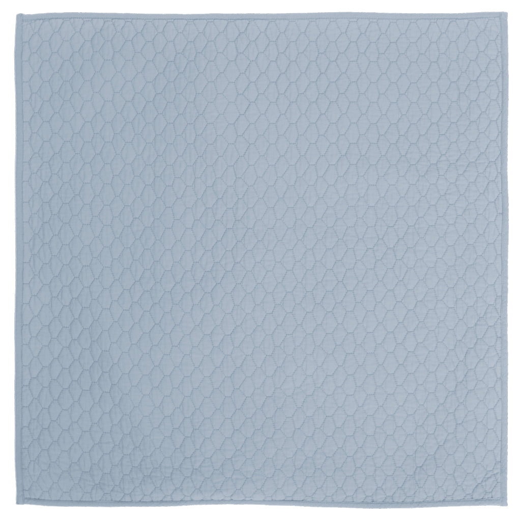 French Blue Cloud Quilt Euro Sham