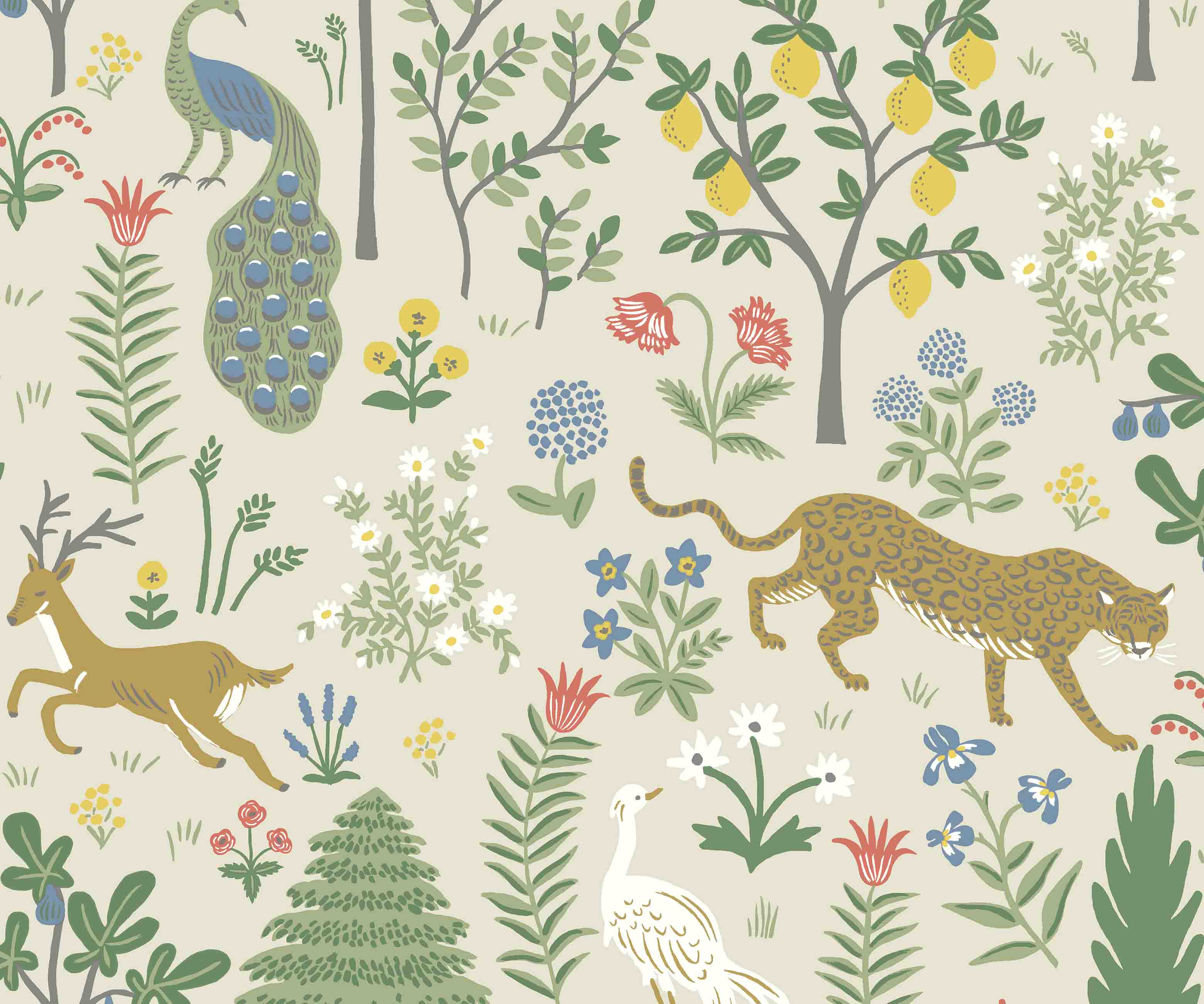 Menagerie Wallpaper - Cream