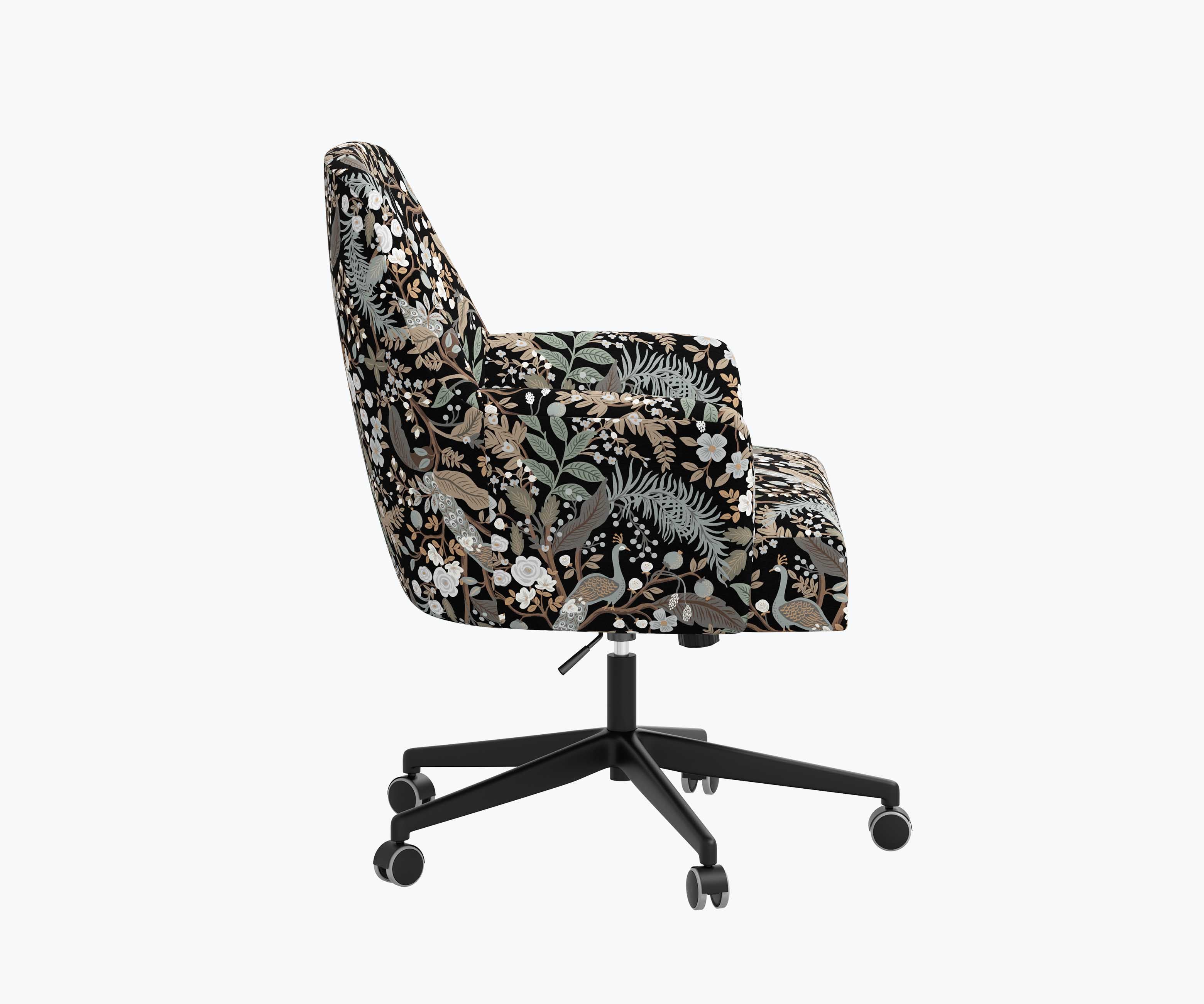 Cambridge Desk Chair - Peacock Garden Black