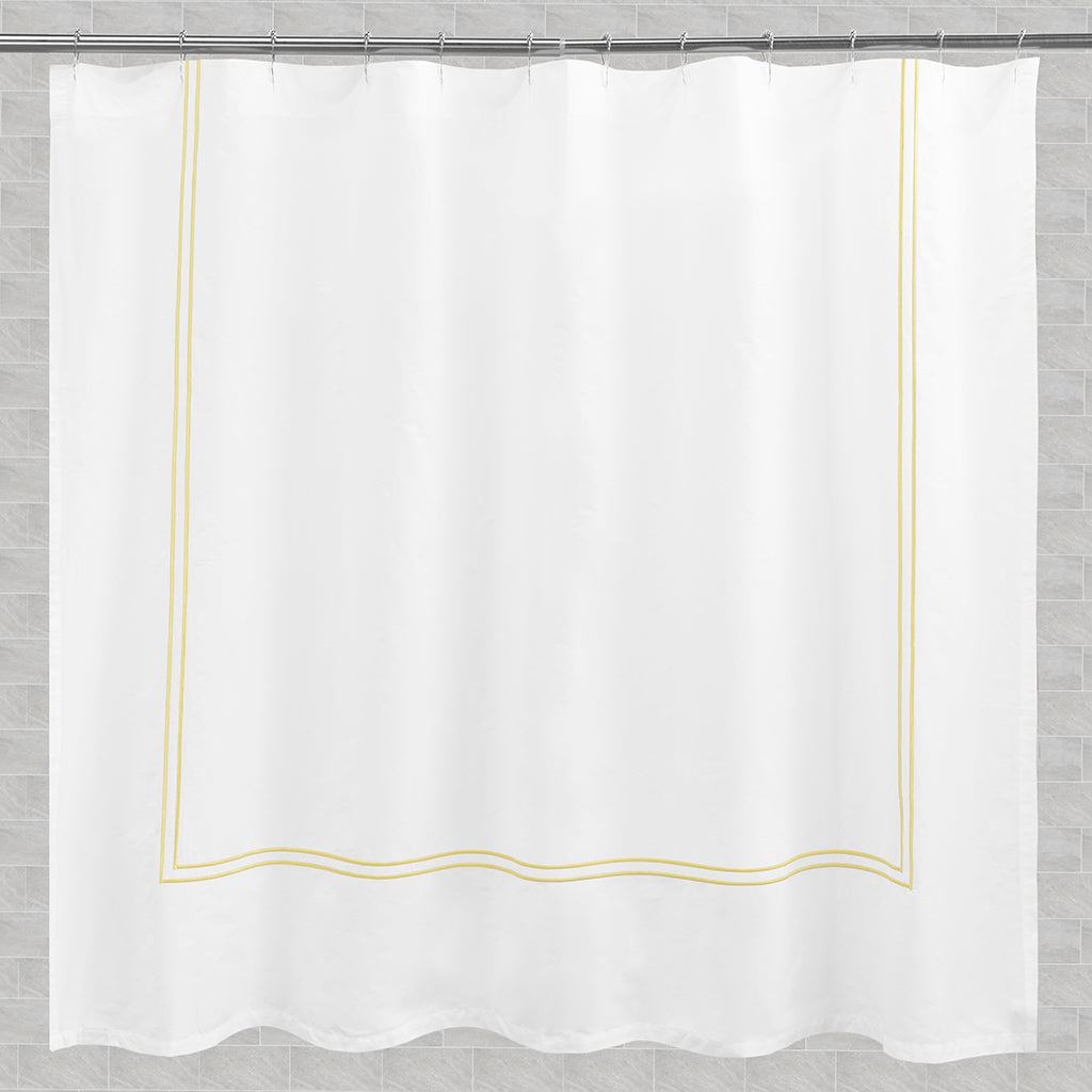 The Lines Embroidered Shower Curtain