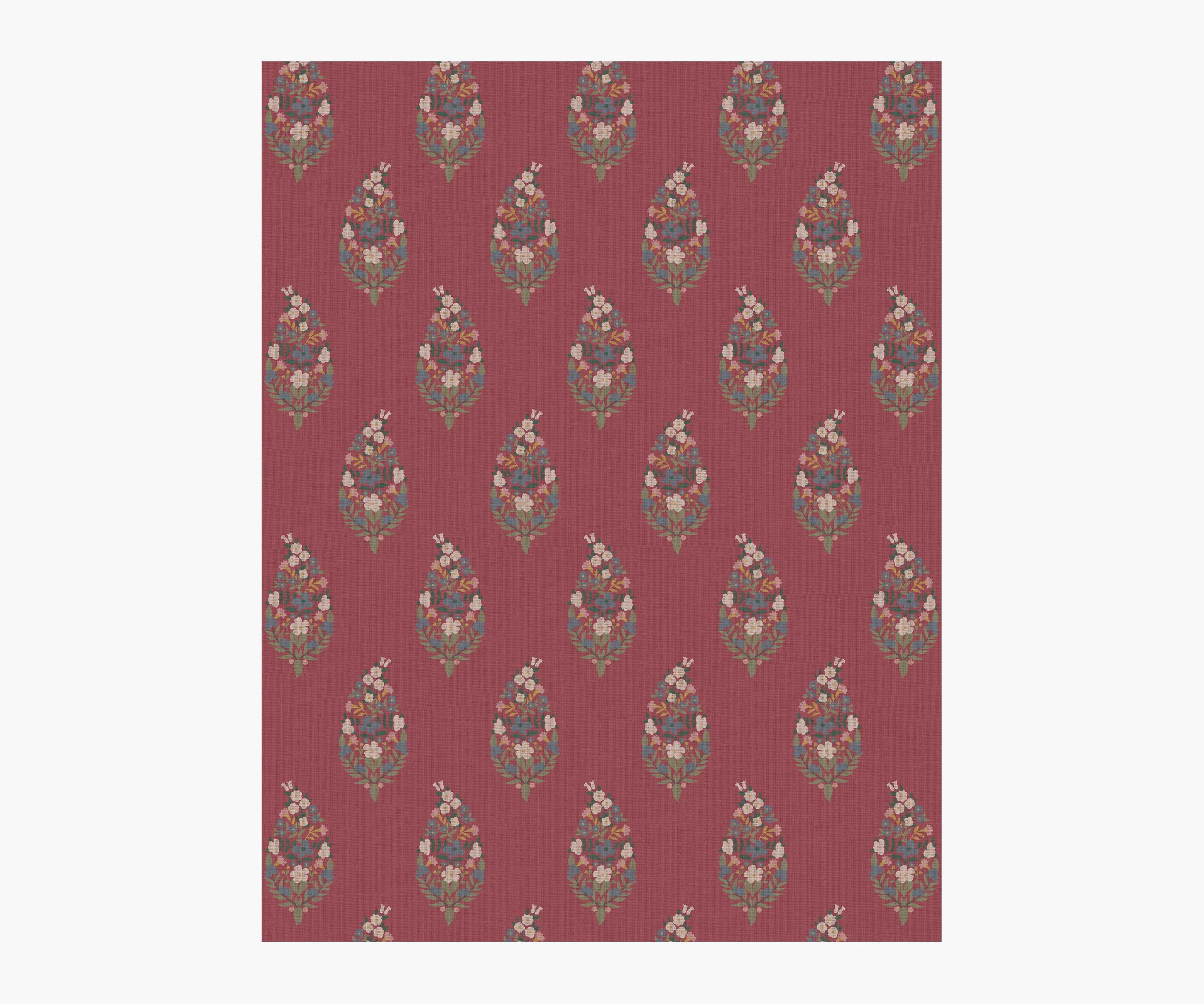 Paisley Wallpaper Sample - Burgundy