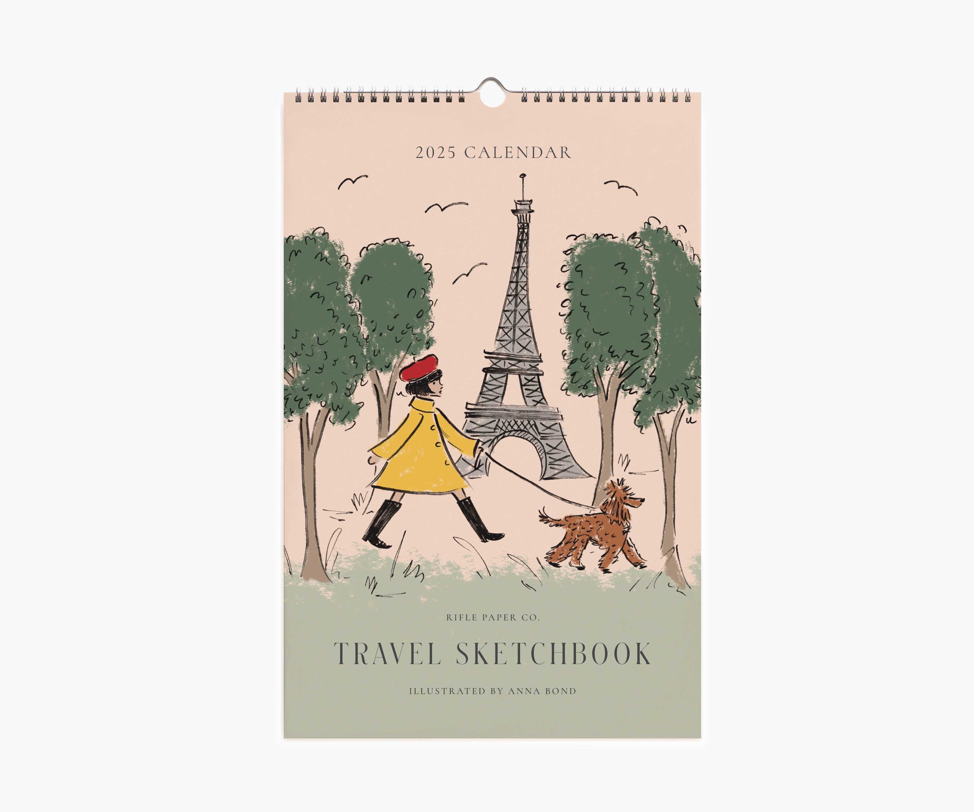 2025 Wall Calendar - Travel Sketchbook