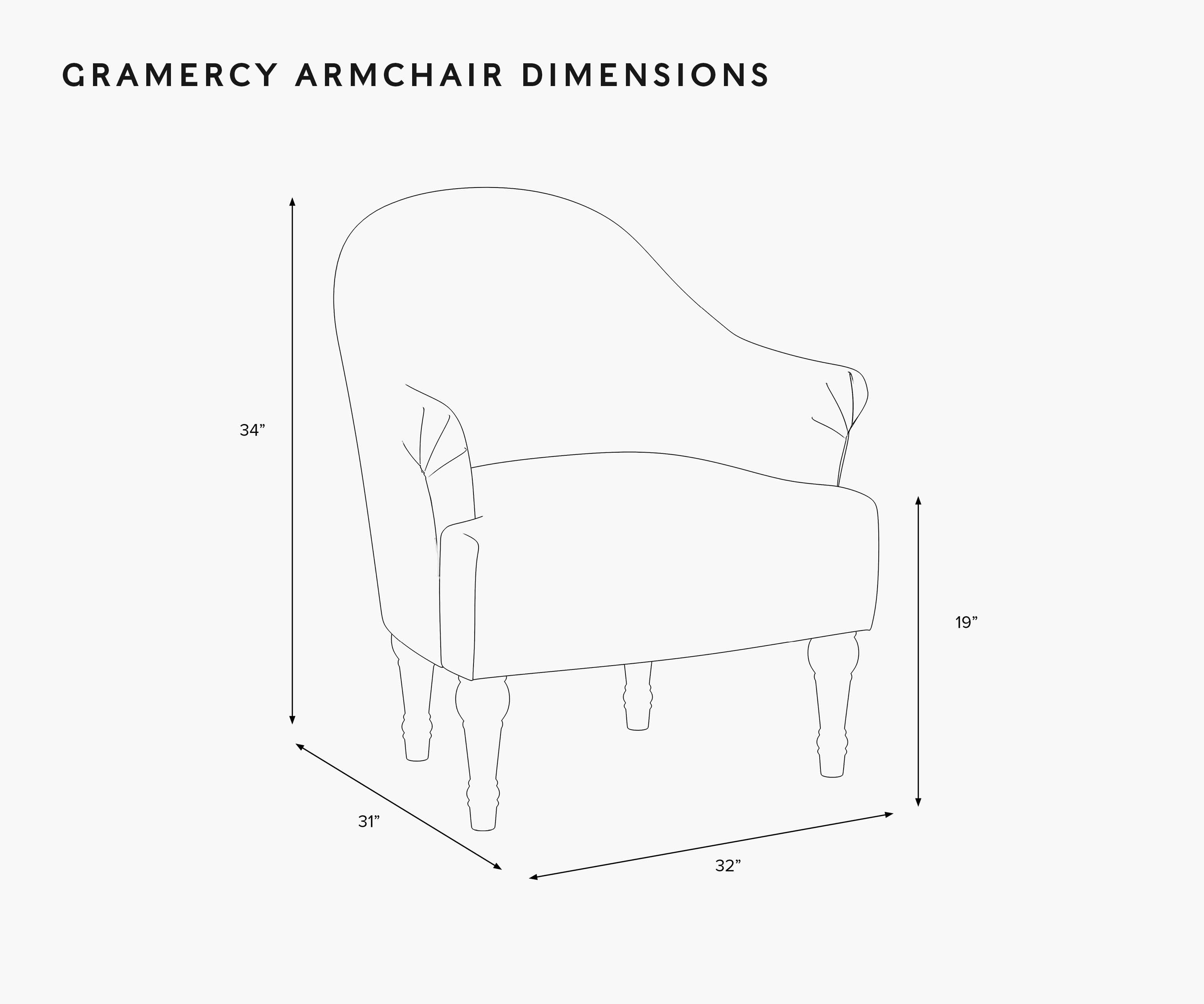 Gramercy Armchair - Blush Velvet