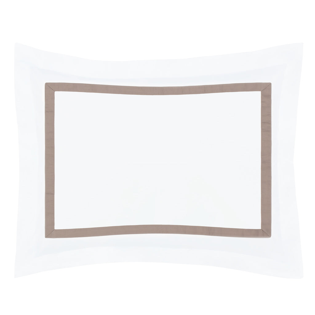 Bella Taupe Framed Percale Sham