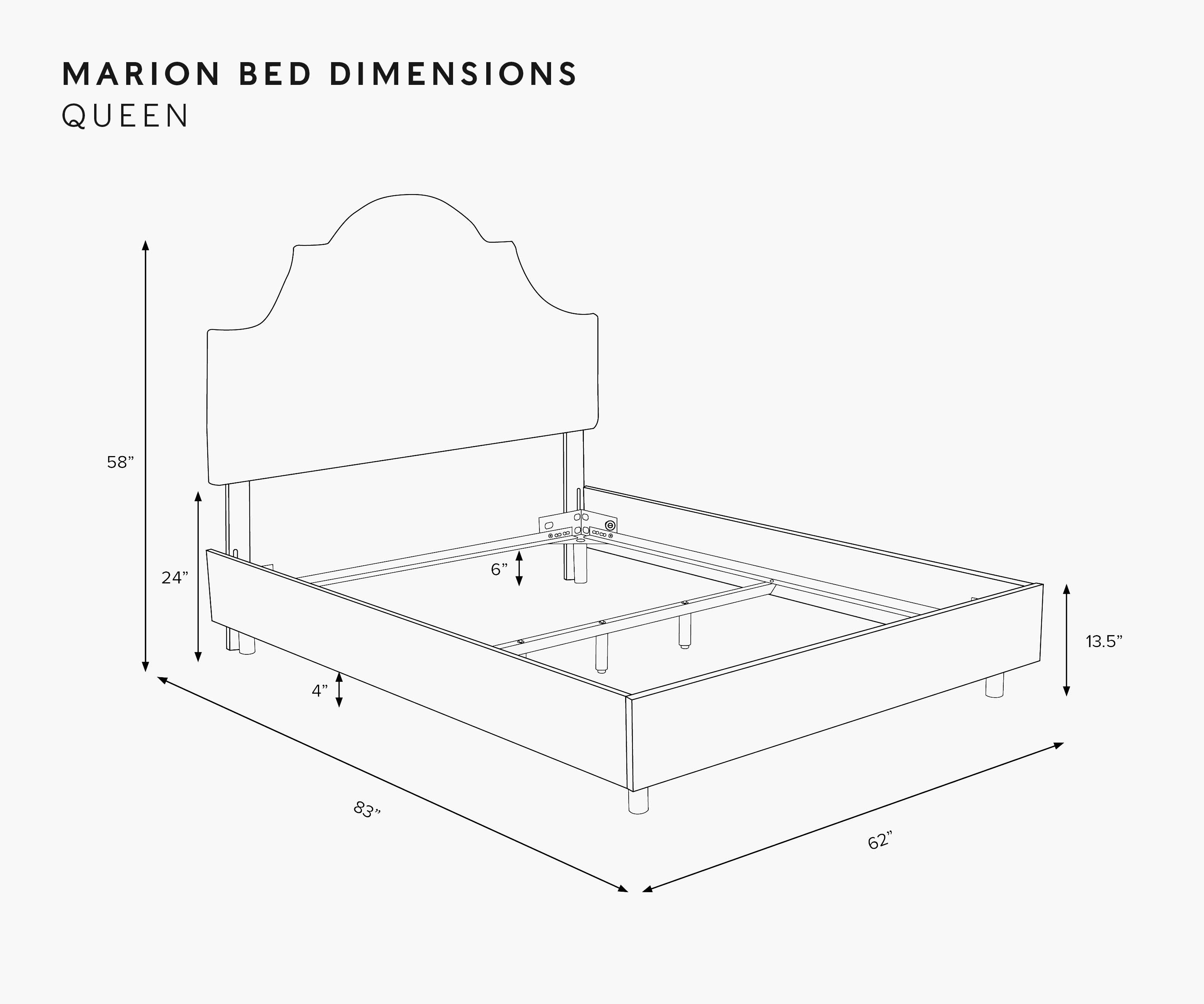 Marion Bed - Walnut Velvet