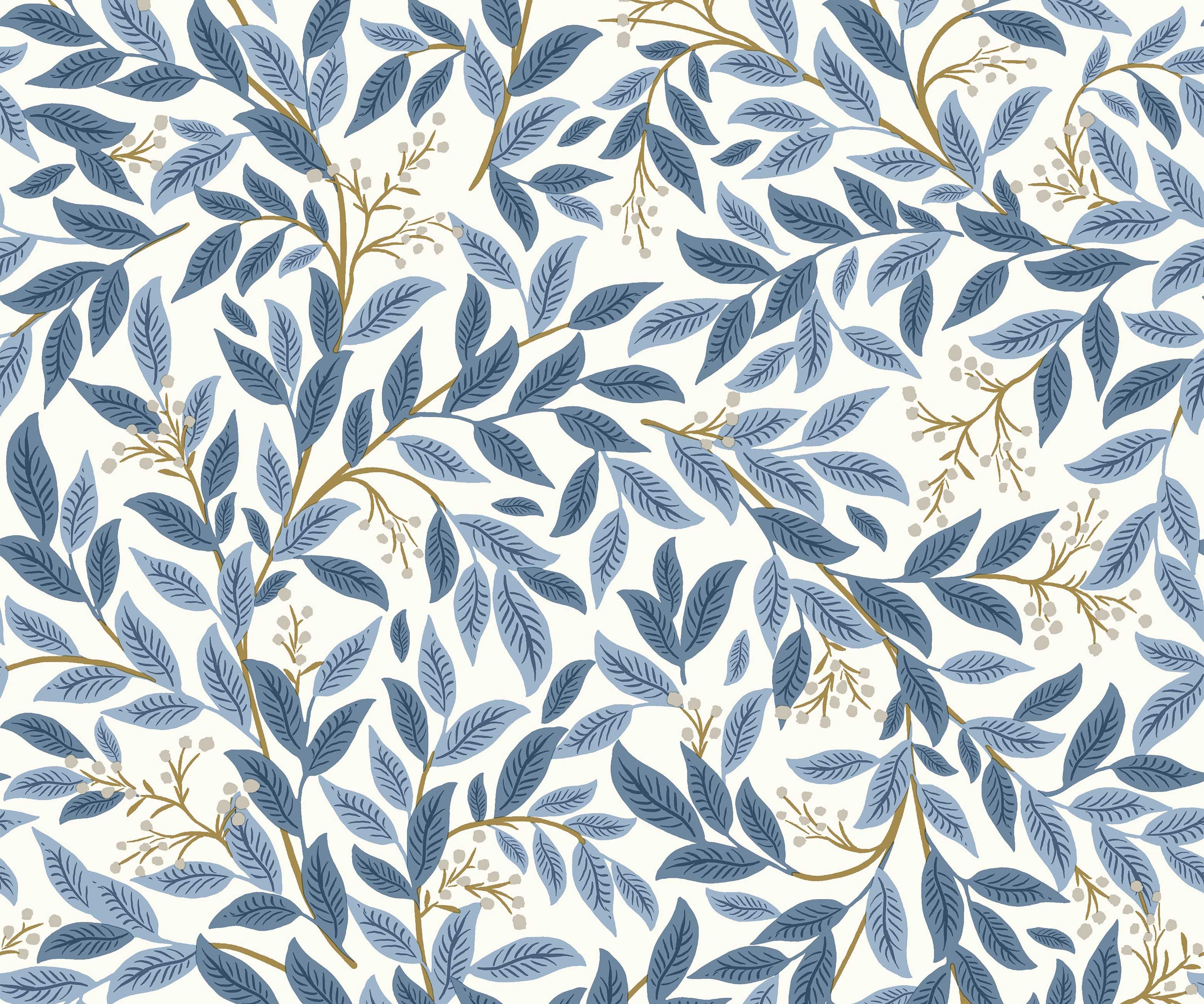 Willowberry Wallpaper - Blue & White