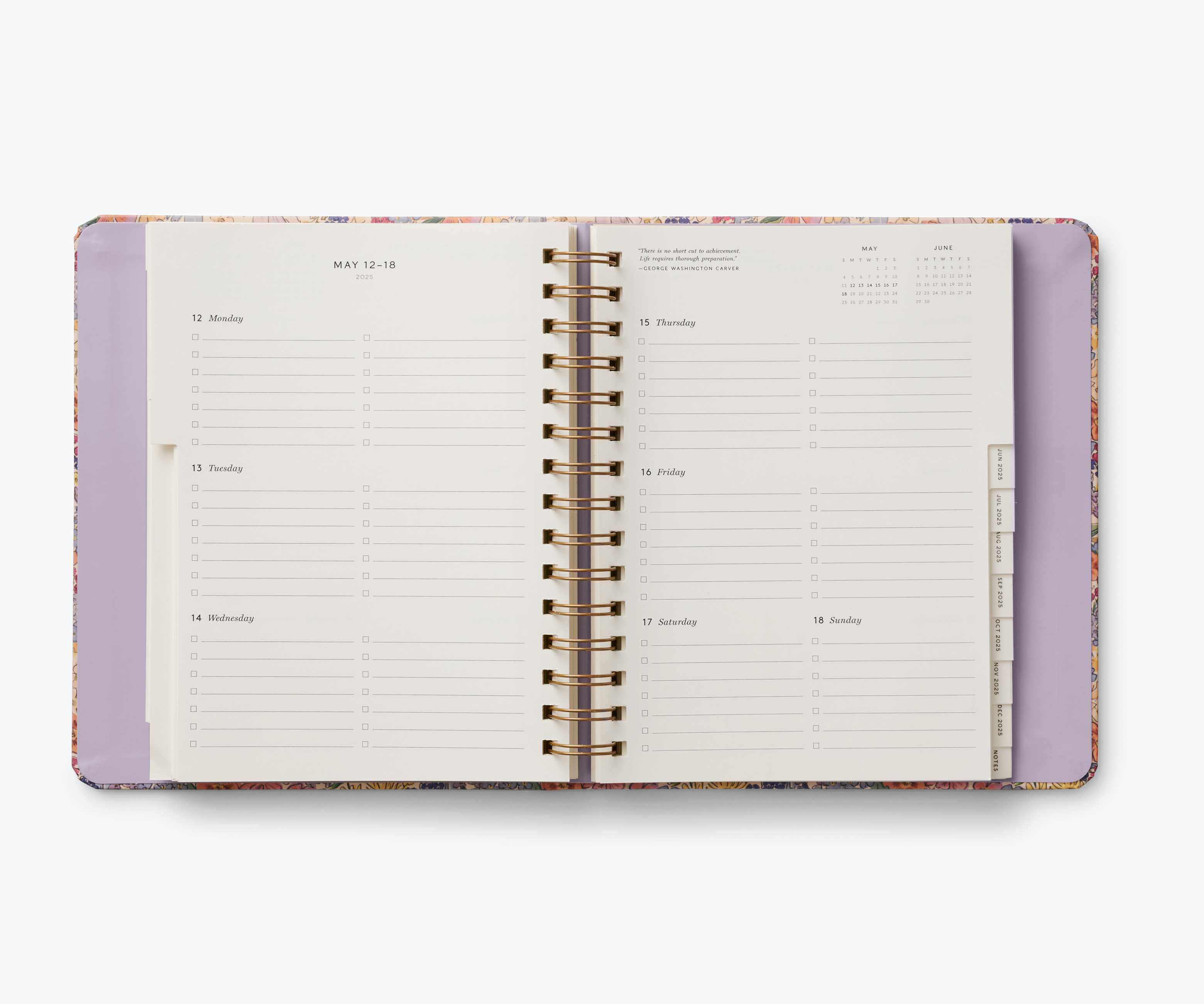 2024-2025 17-Month Academic Covered Spiral Planner - Mimi