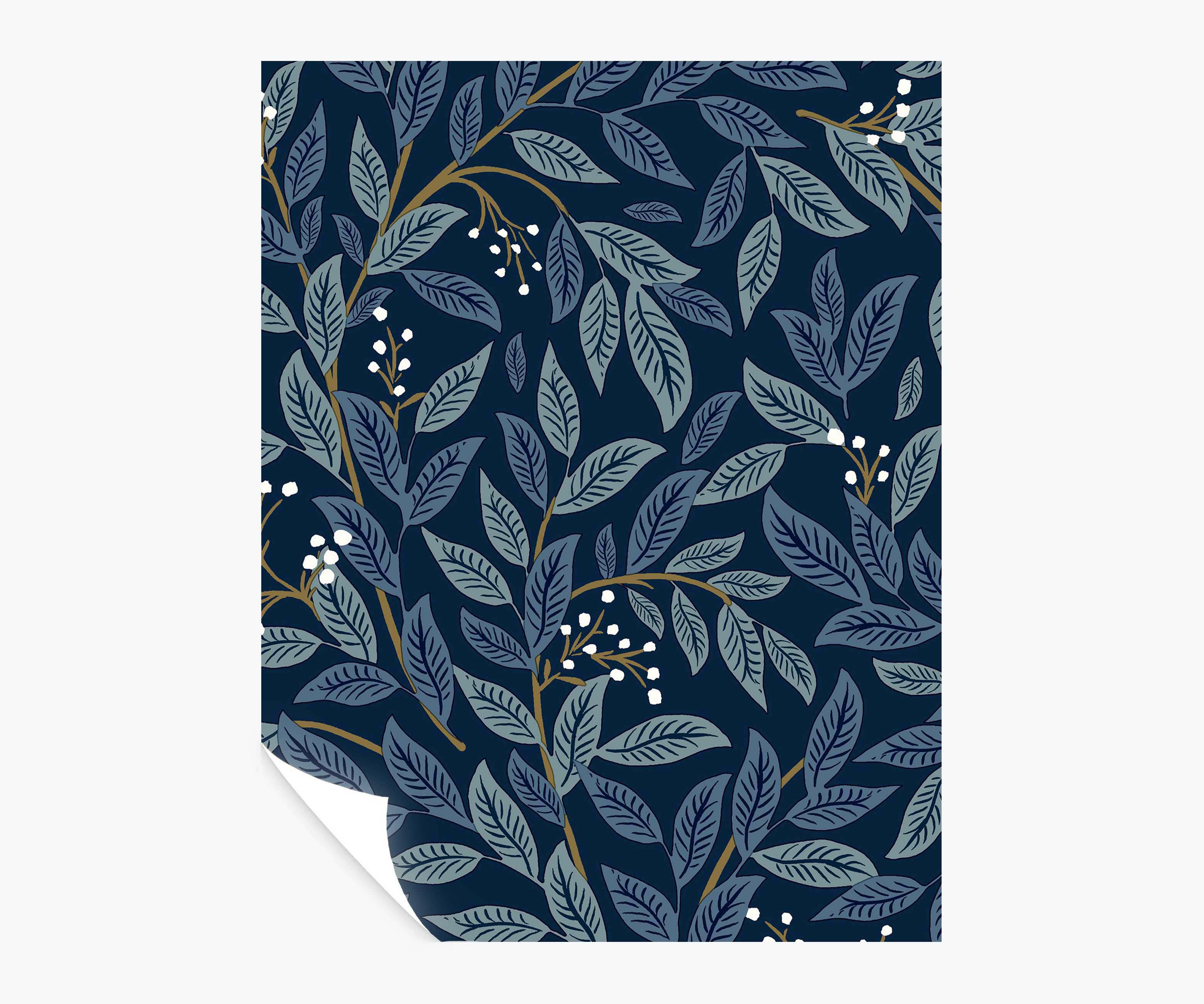 Willowberry Peel & Stick Wallpaper Sample - Navy