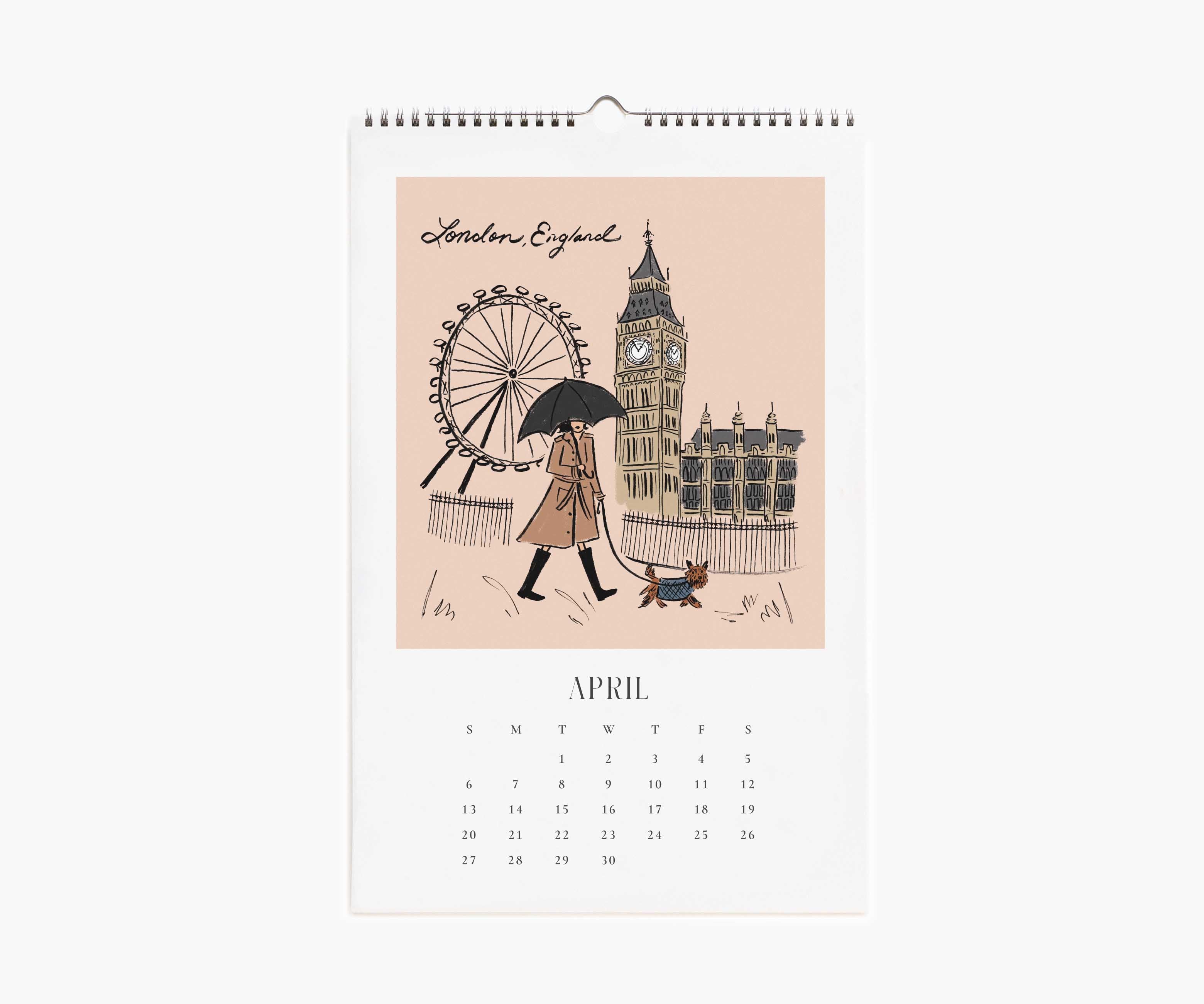 2025 Wall Calendar - Travel Sketchbook