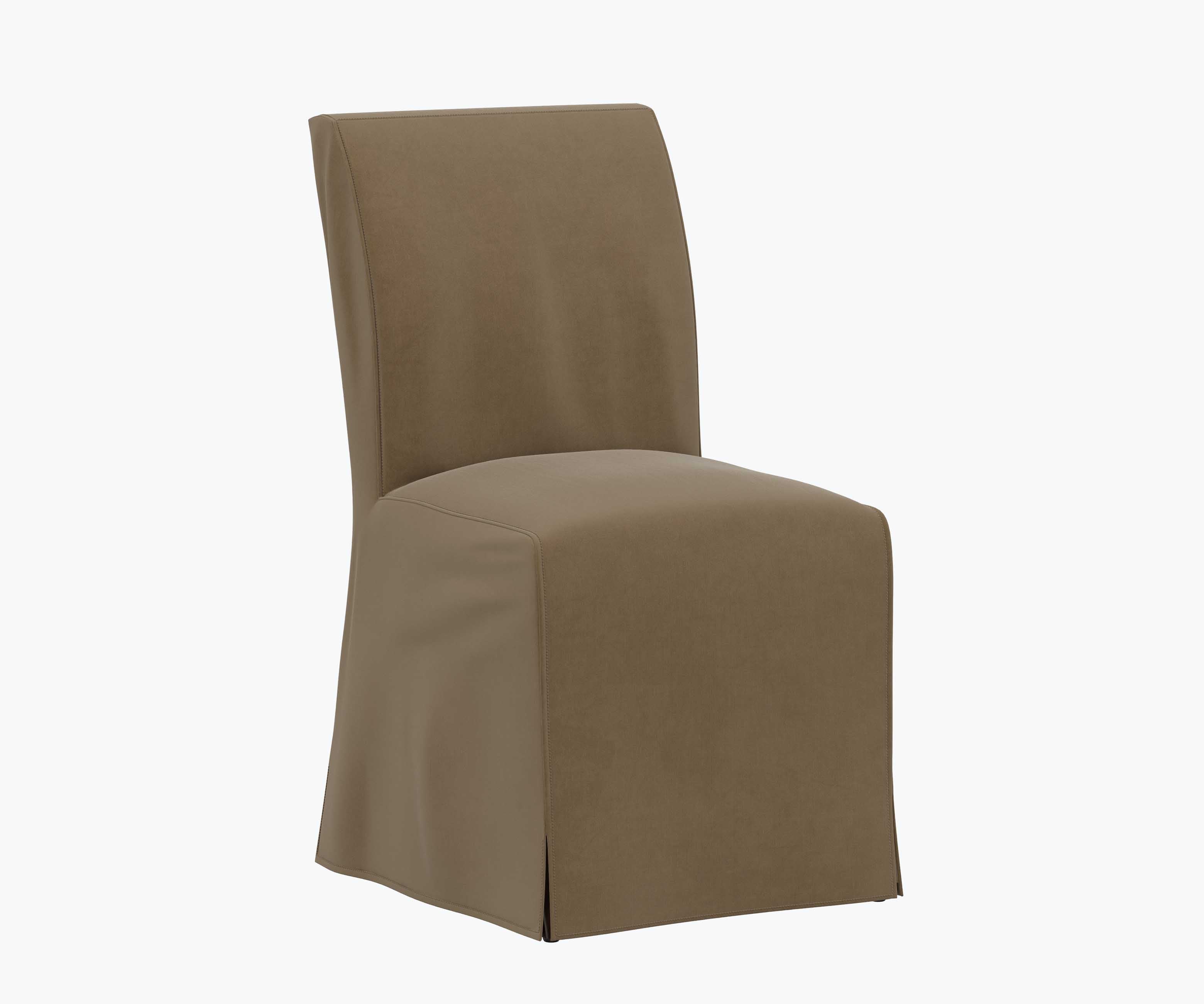 Frances Slipcover Dining Chair - Walnut Velvet