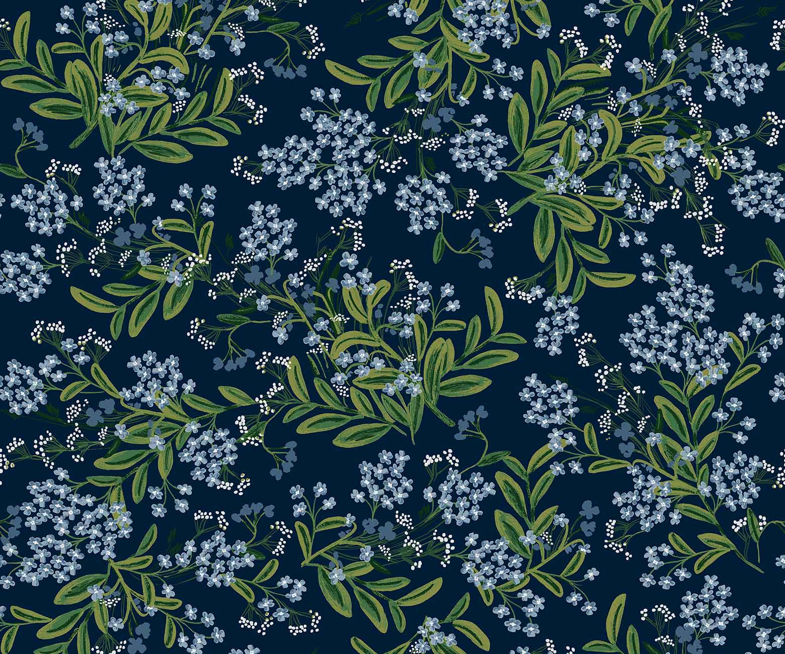 Cornflower Wallpaper - Navy