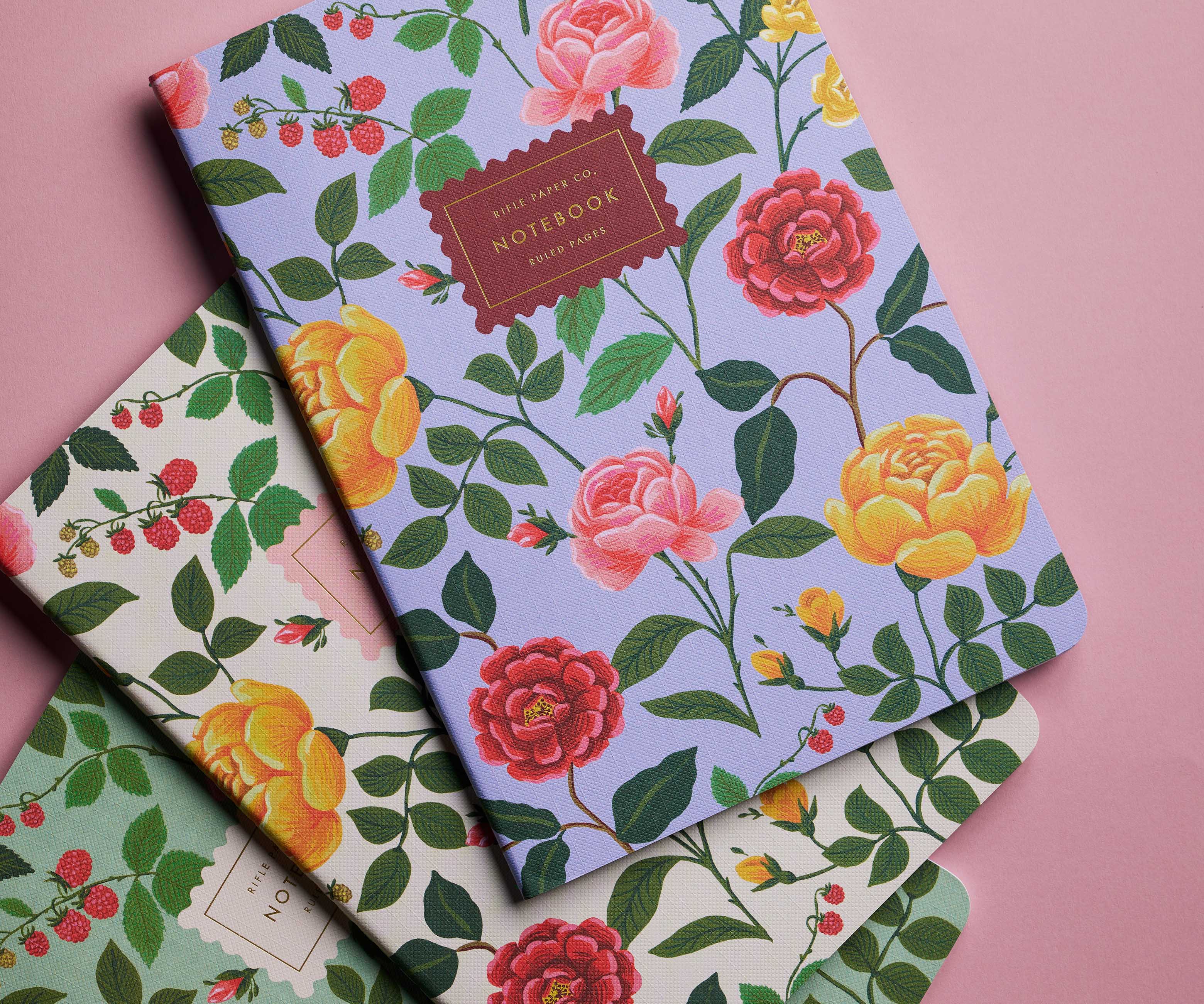 Stitched Notebook Set - Roses