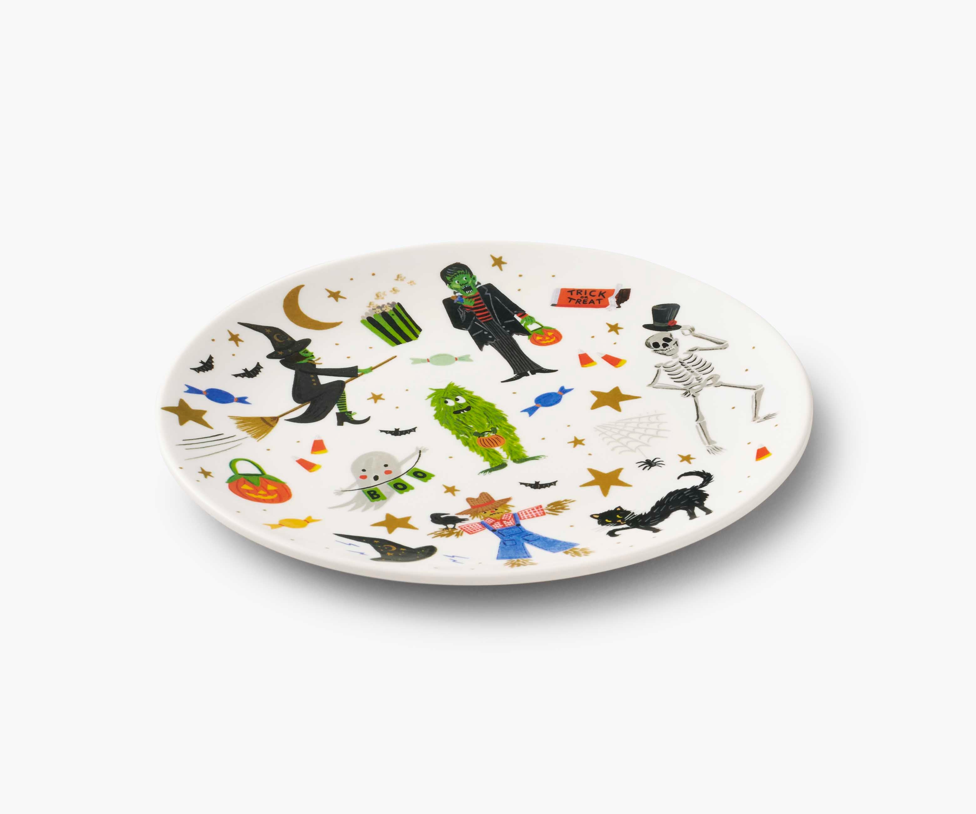 Halloween Parade Melamine Assorted Dessert Plates