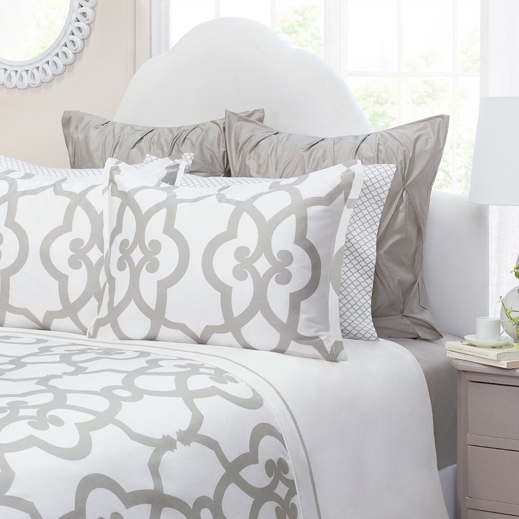 Dove Grey Florentine Duvet Cover