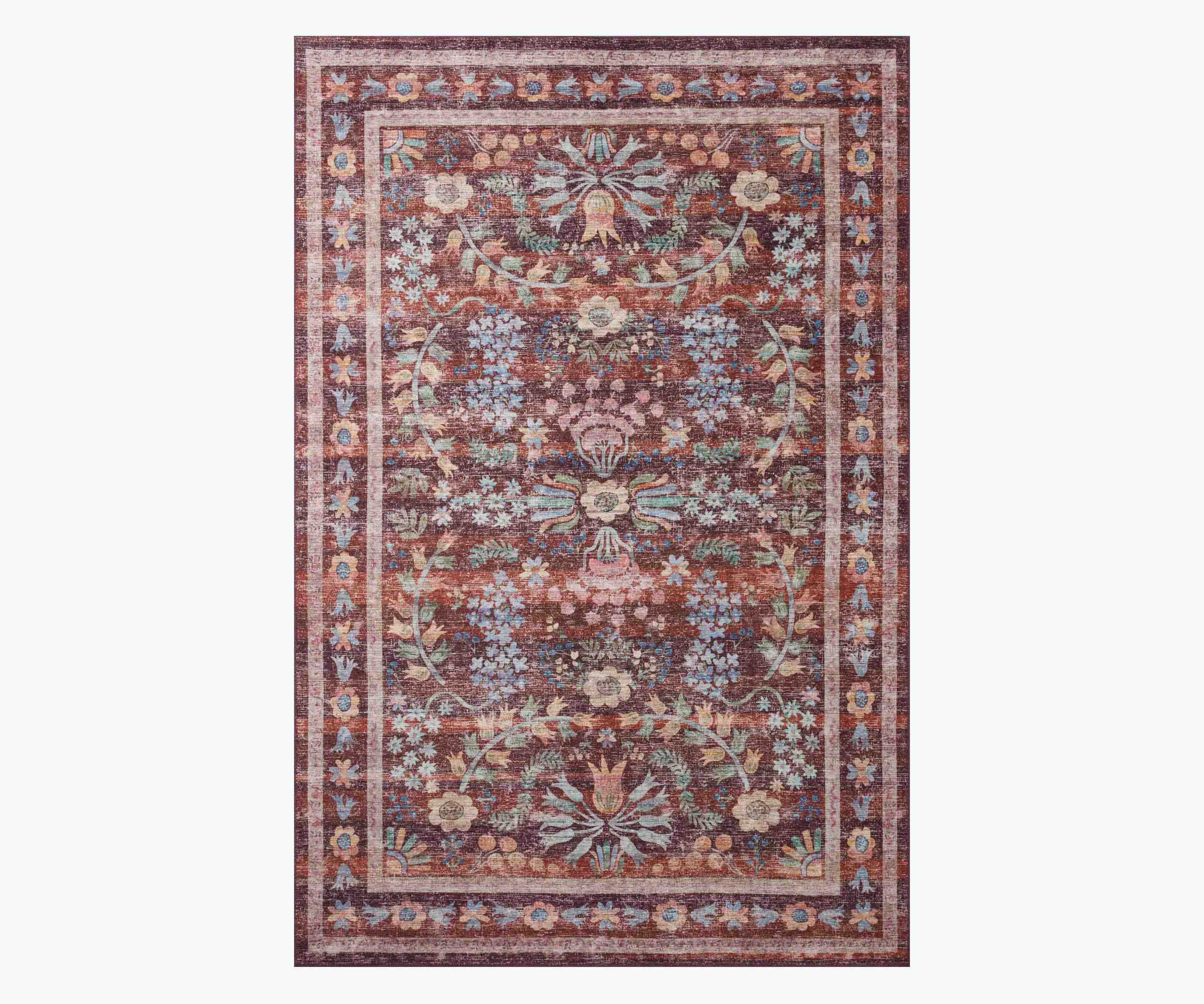 Maison Frances Power Loomed Rug - Burgundy