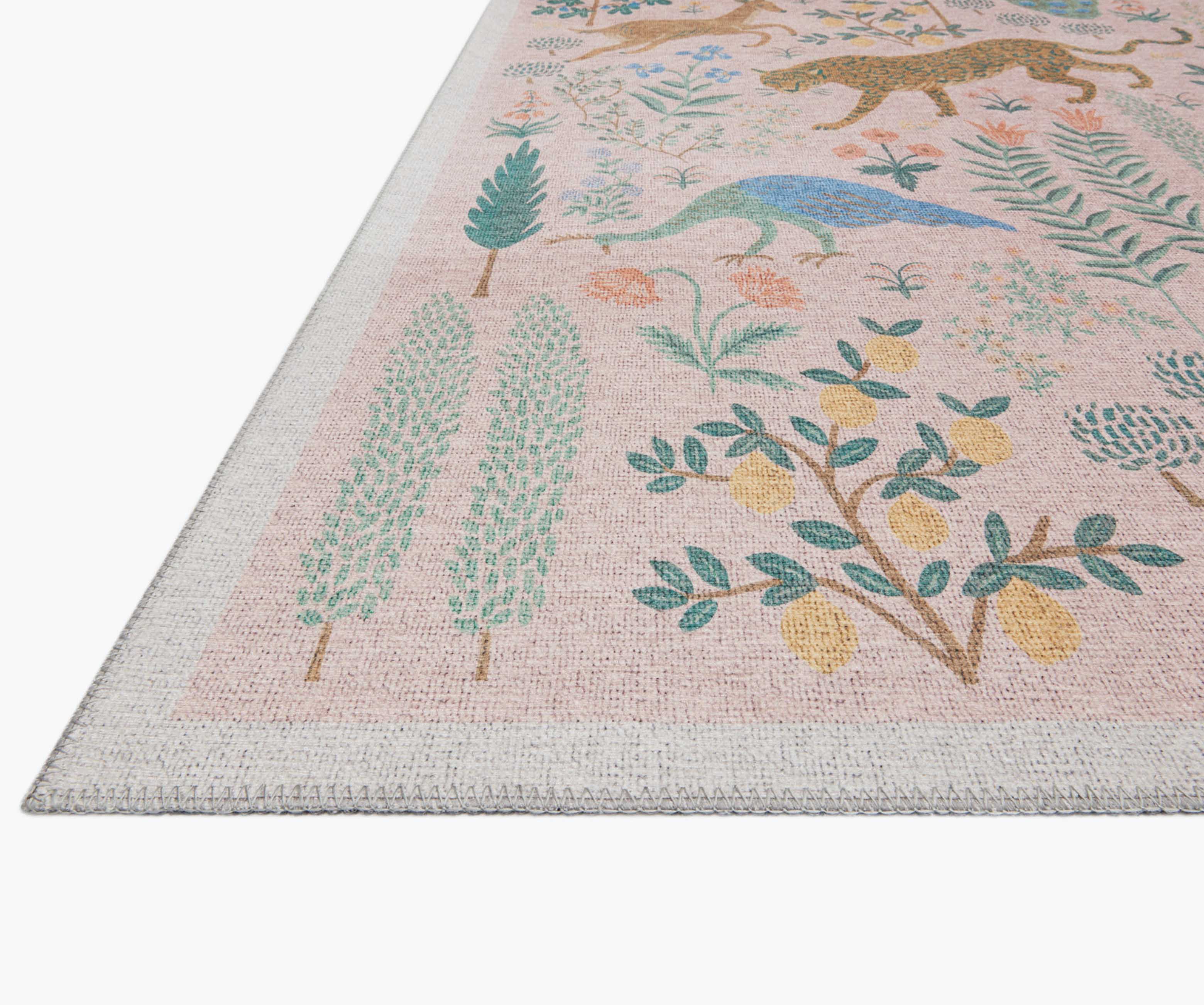 Menagerie Les Fauves Printed Rug - Blush