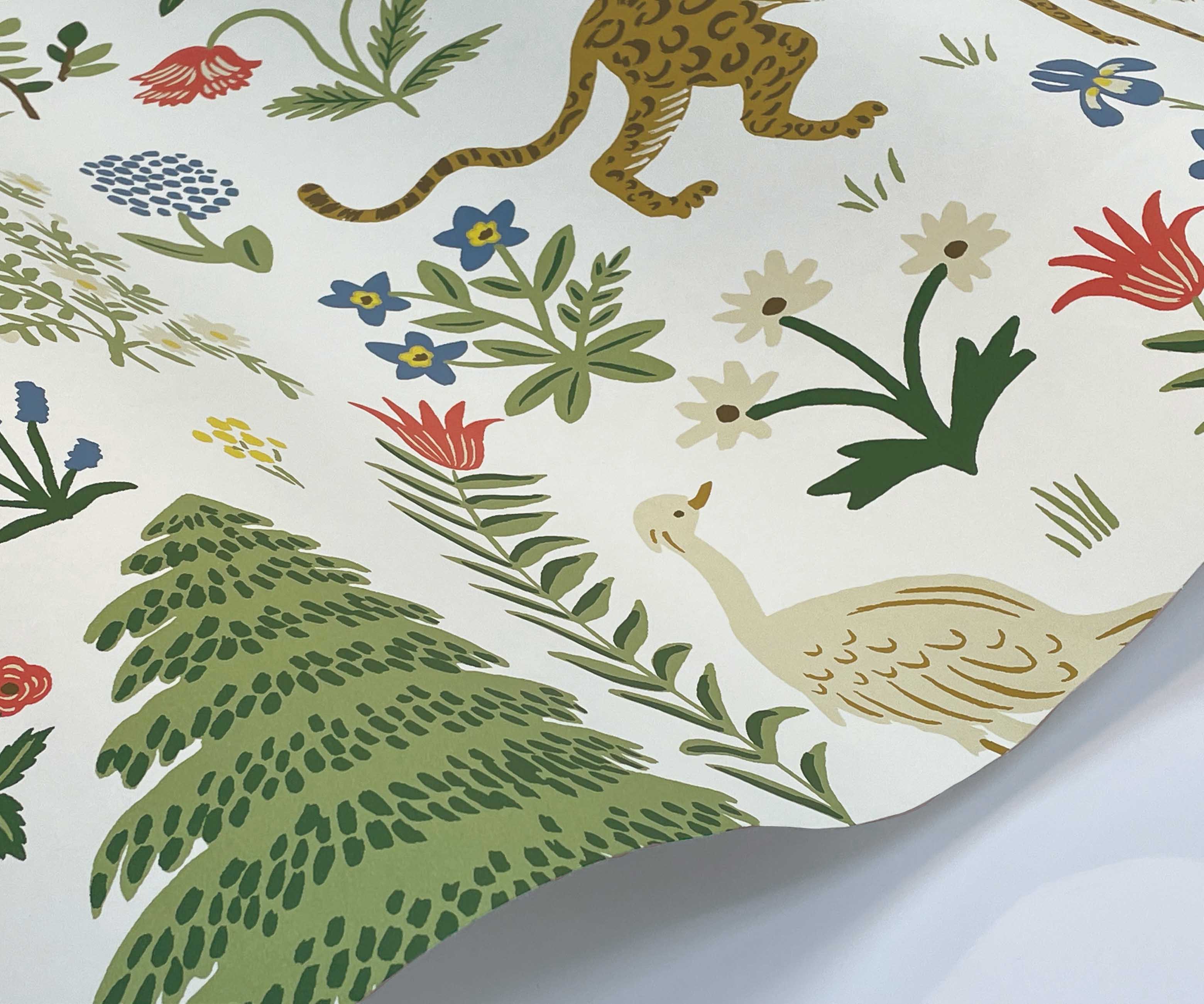 Menagerie Wallpaper Sample - White