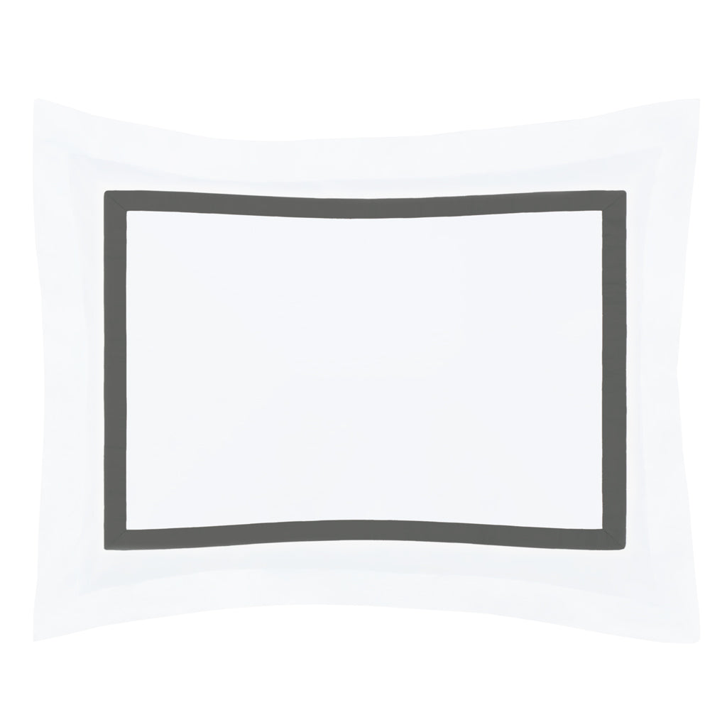 Bella Grey Framed Percale Sham