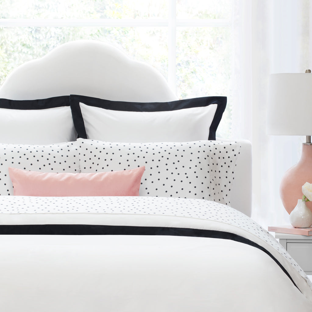 Black and White Polka Dots Flat Sheet