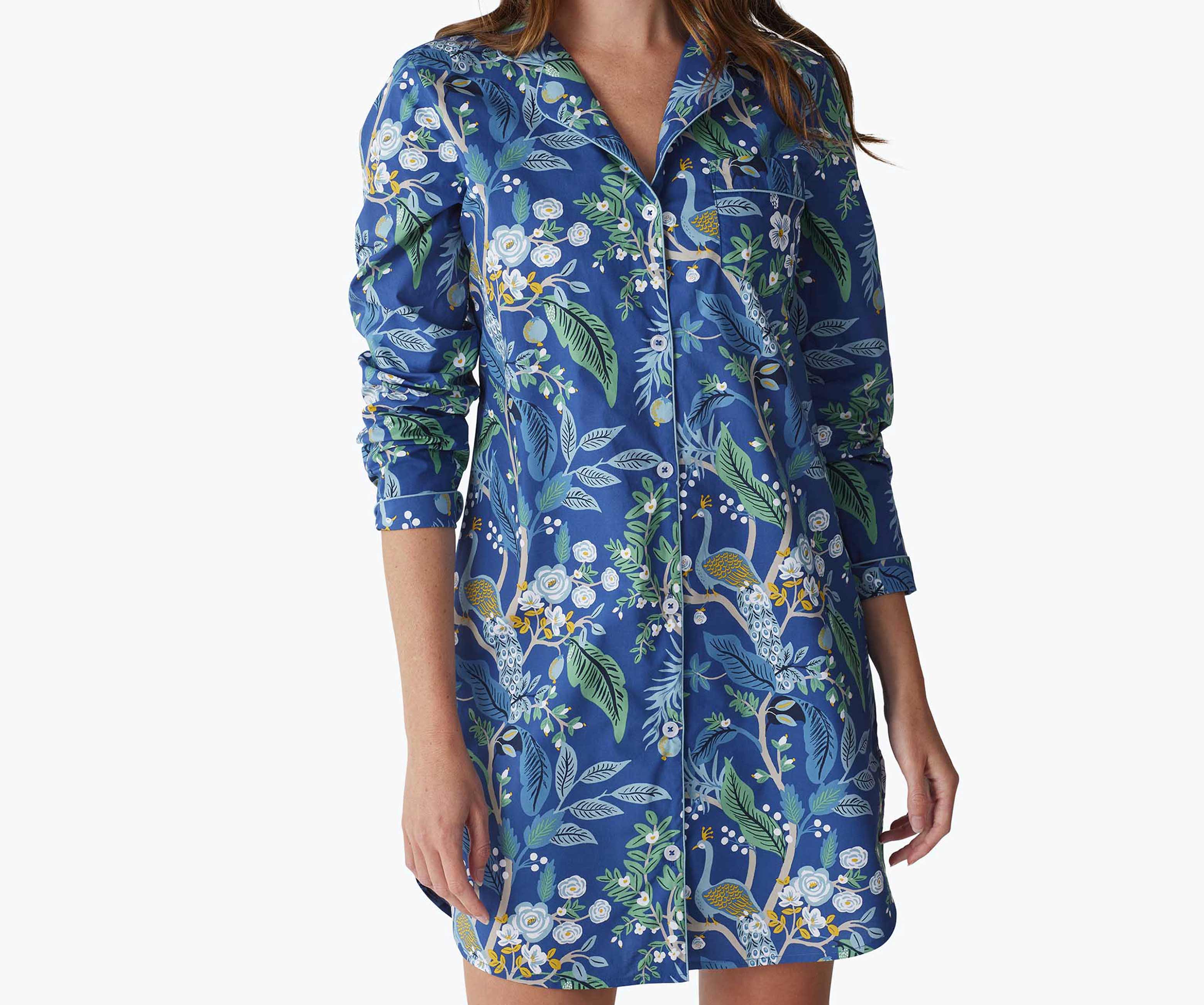 Poplin Nightshirt - Peacock