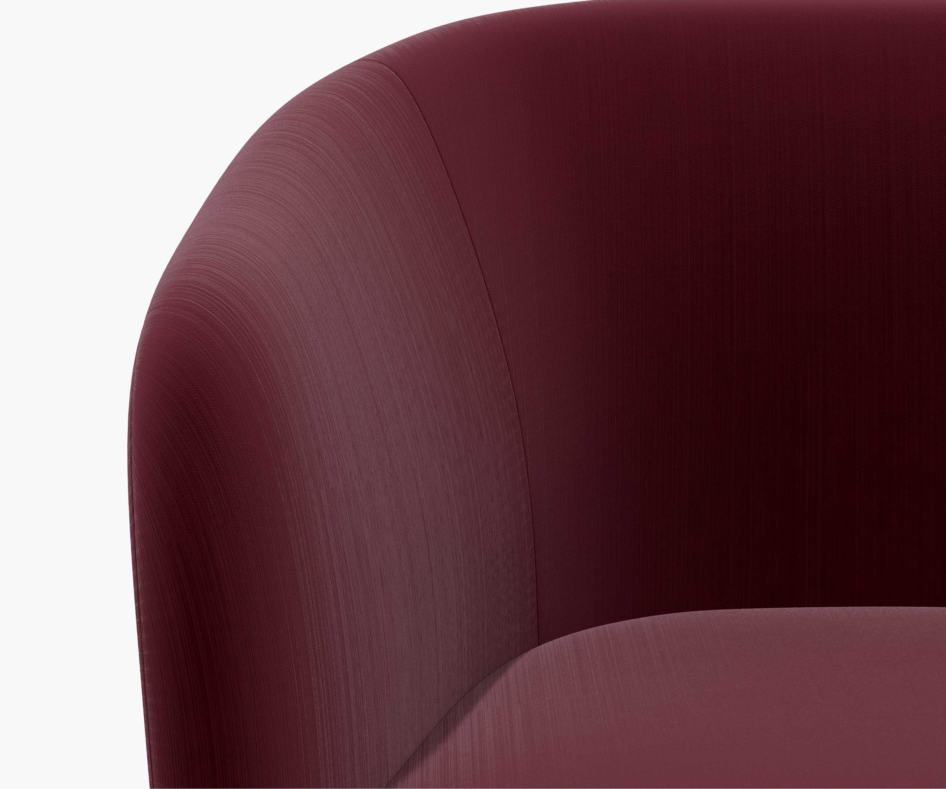 Pembroke Swivel Chair - Plum Velvet