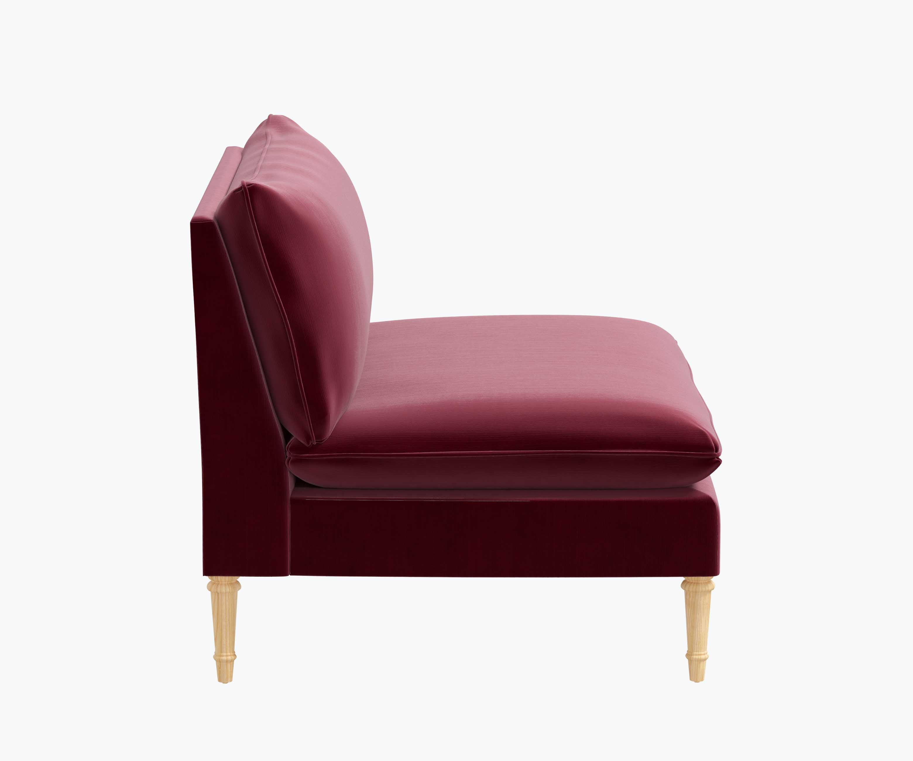 Louie Settee - Walnut Velvet