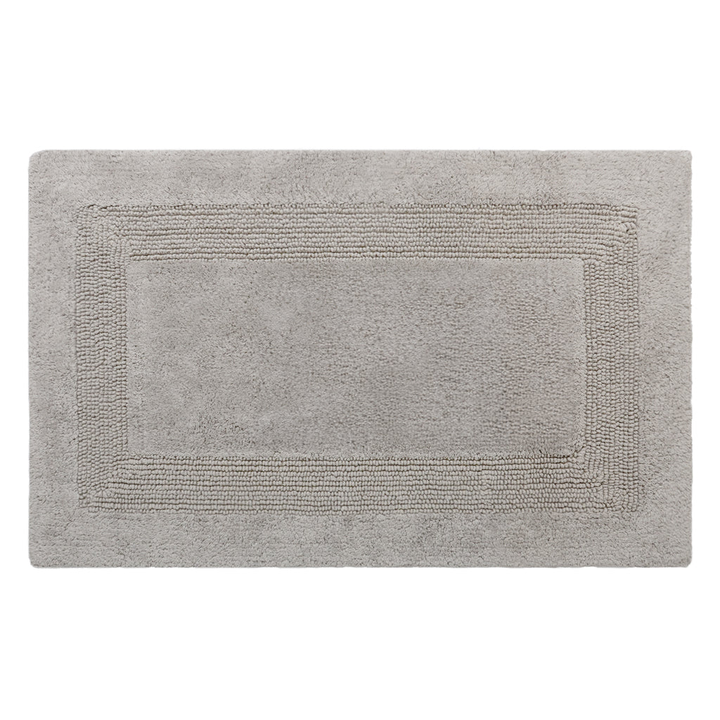 The Grey Tufted Border Bath Mat