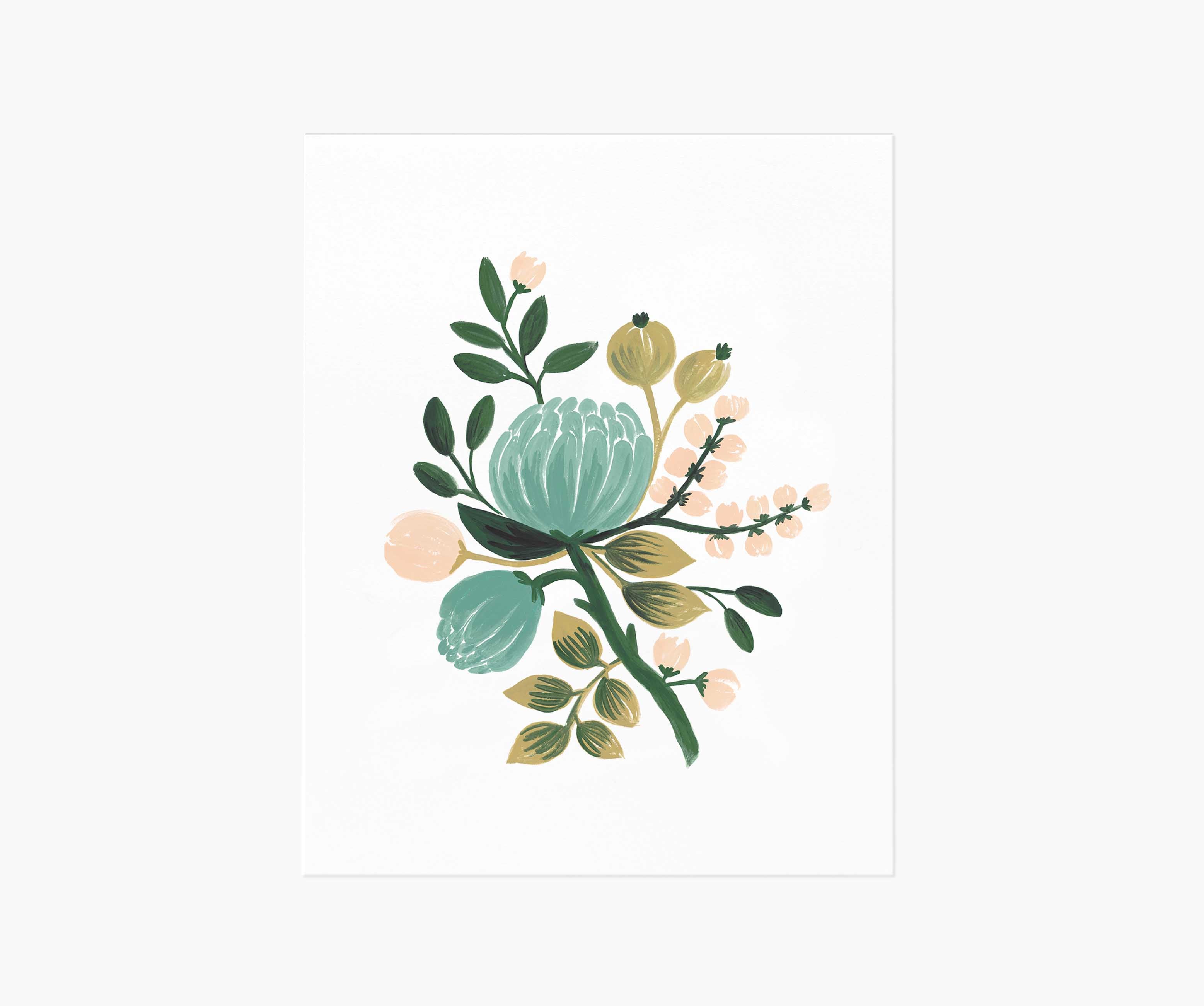 Blue Botanical Art Print