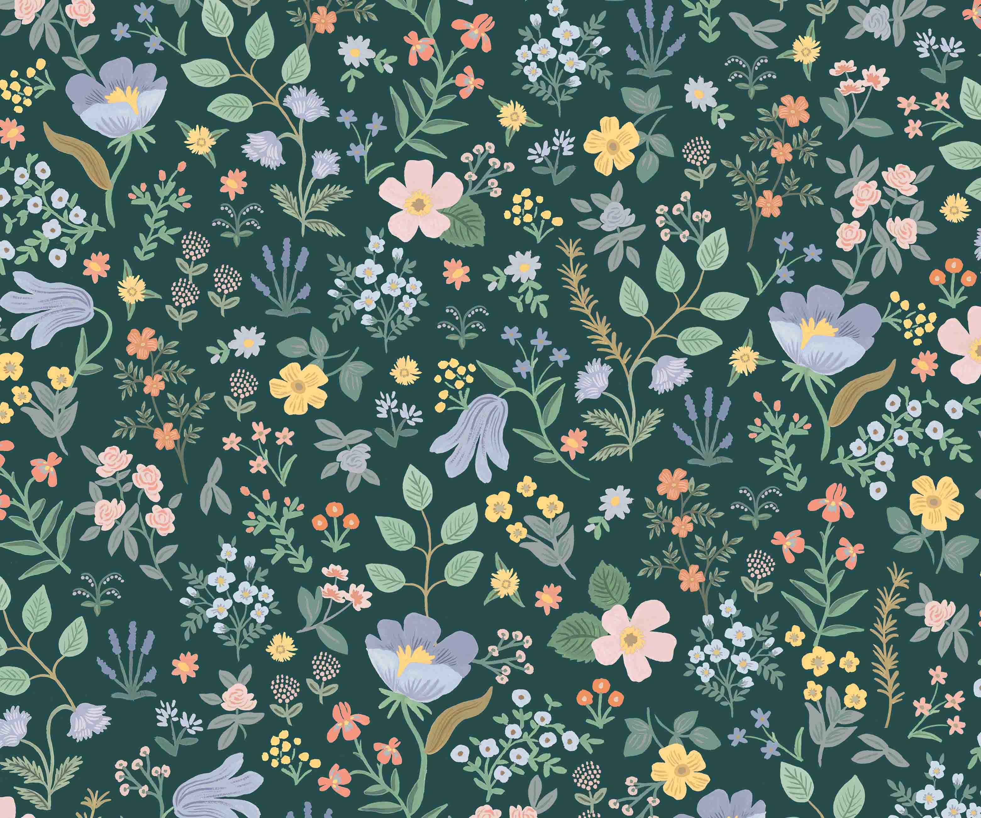 Bramble Fields Peel & Stick Wallpaper - Evergreen