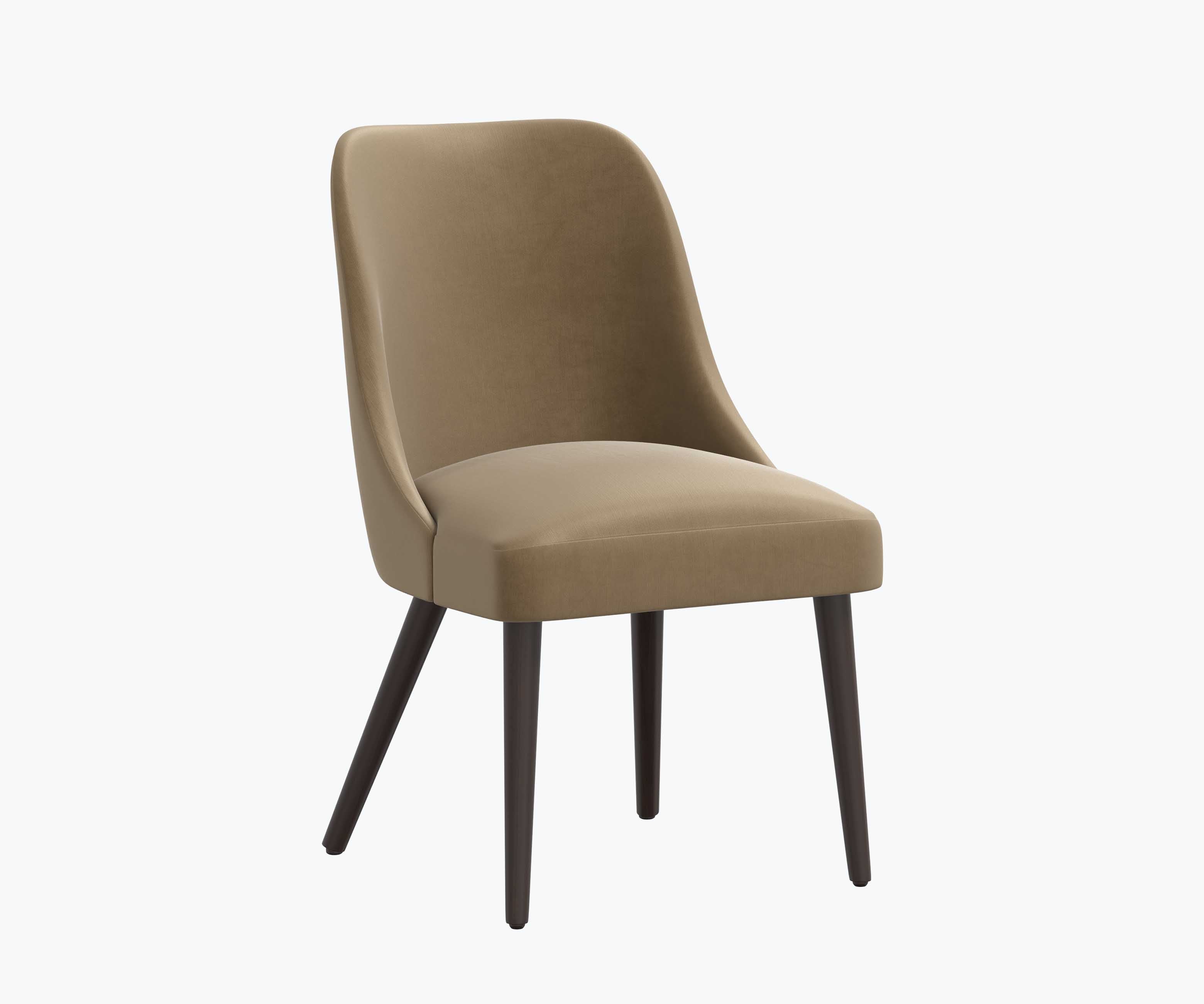 Clare Dining Chair - Walnut Velvet