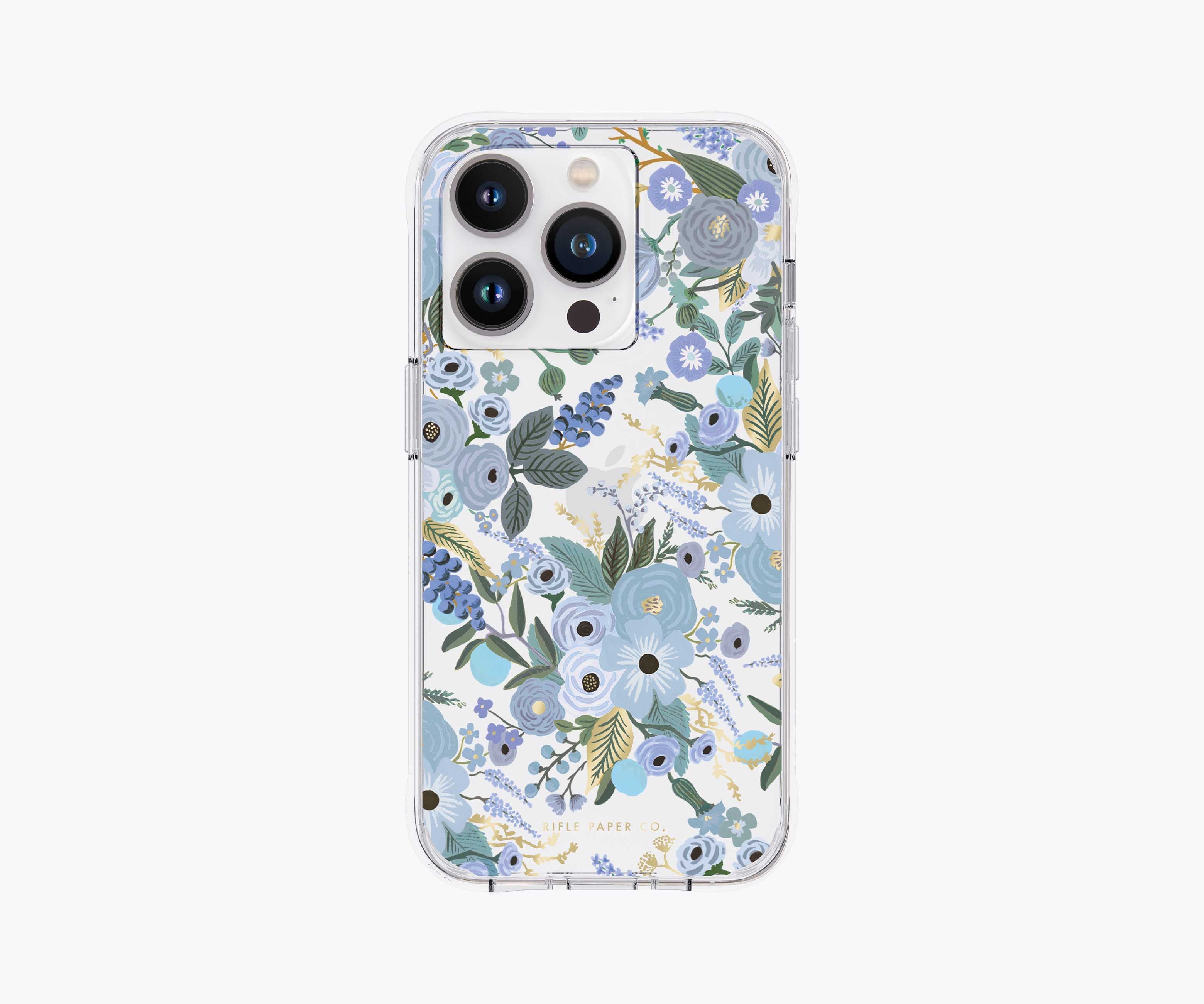 iPhone 14 Pro Case - Clear Garden Party Blue