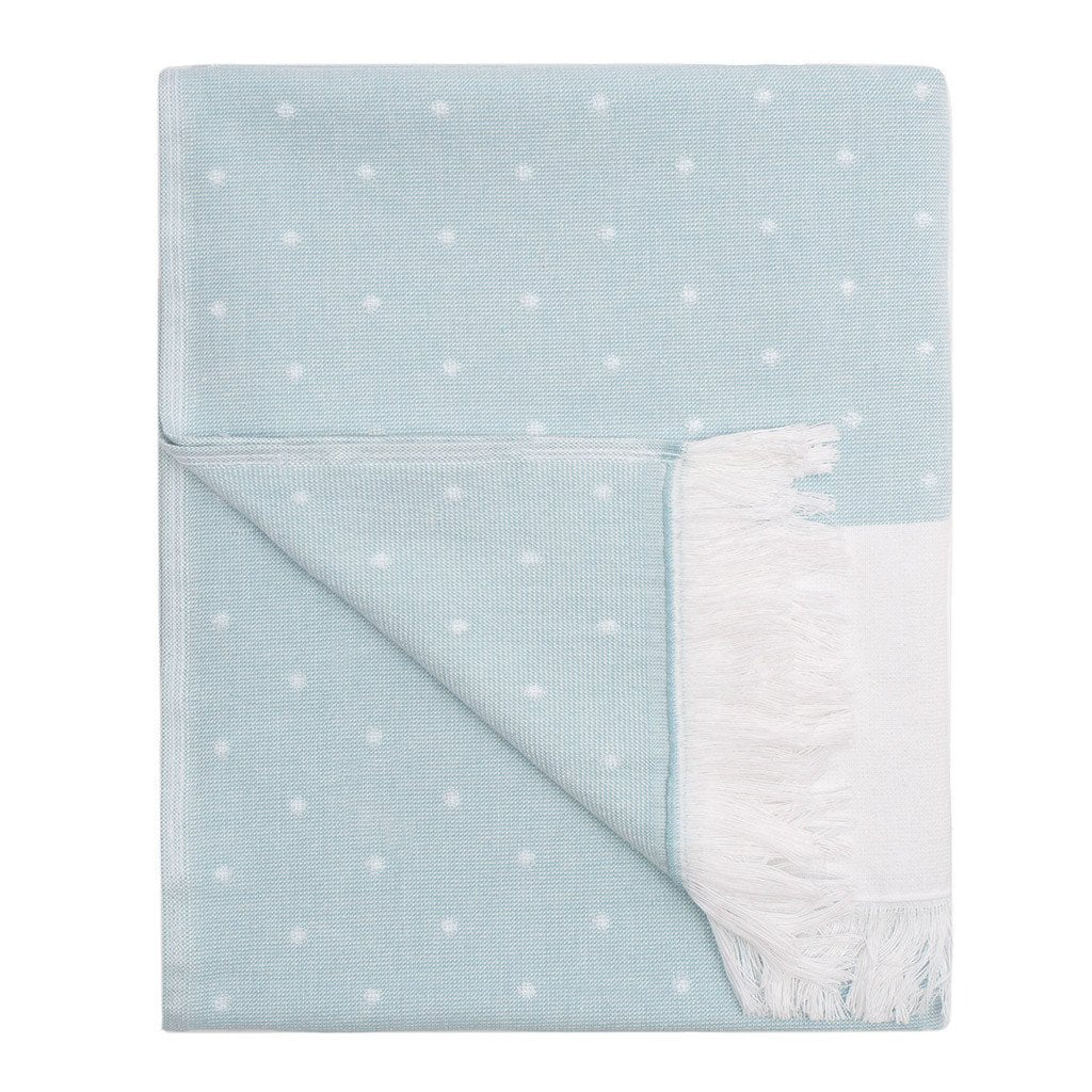 Blue Dot Fouta Bath Sheet Two Pack