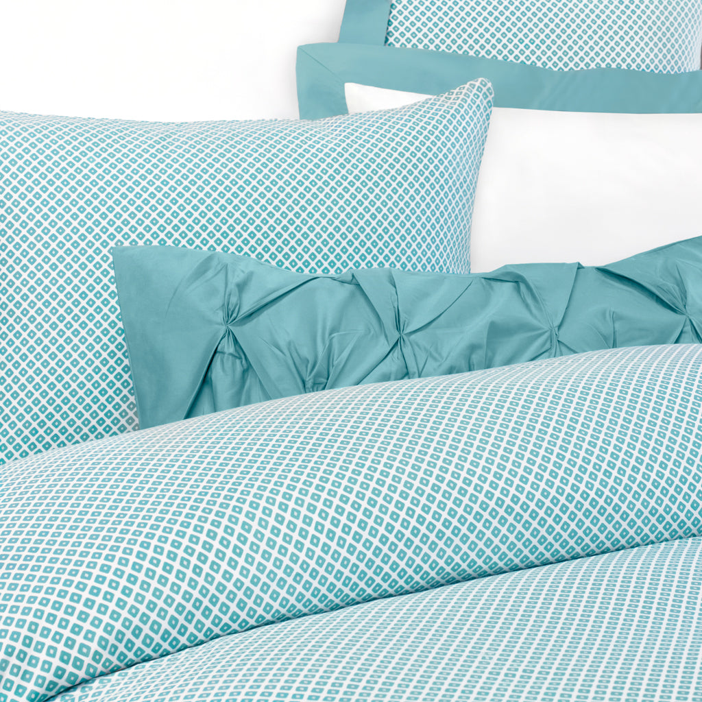 The Turquoise Pintuck Throw Pillow