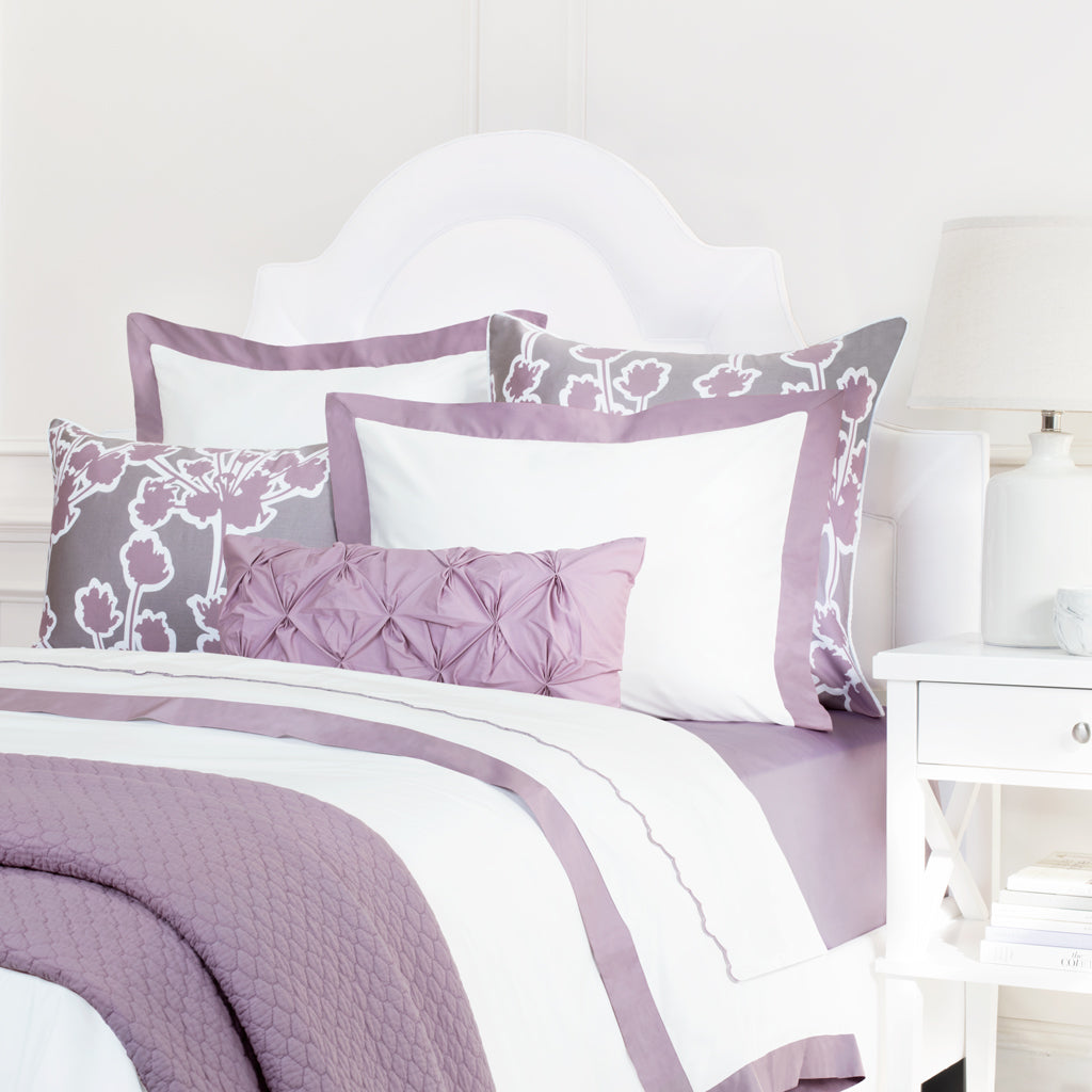 Lilac Purple Cloud Quilt Euro Sham