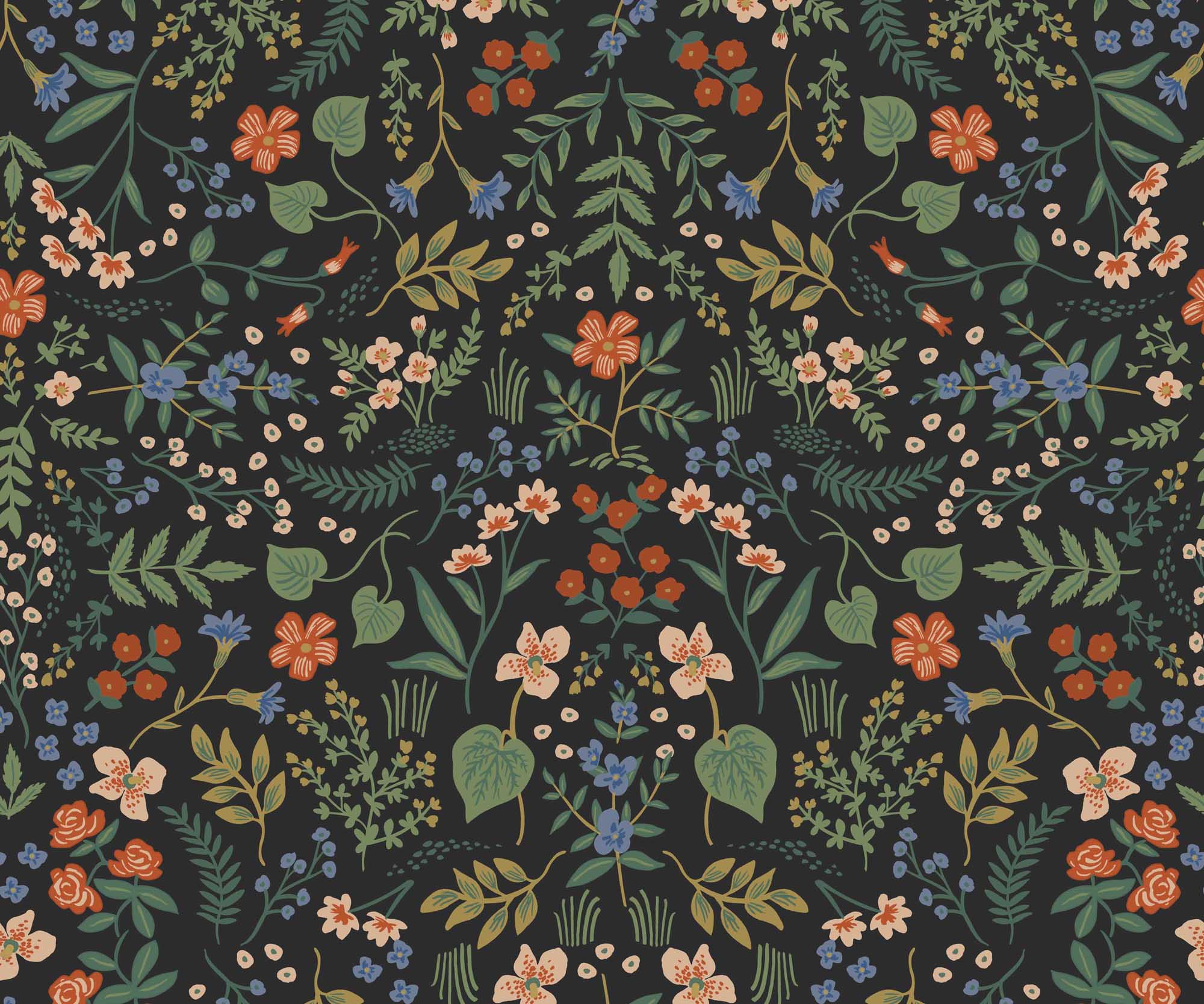 Wildwood Wallpaper - Black Multi