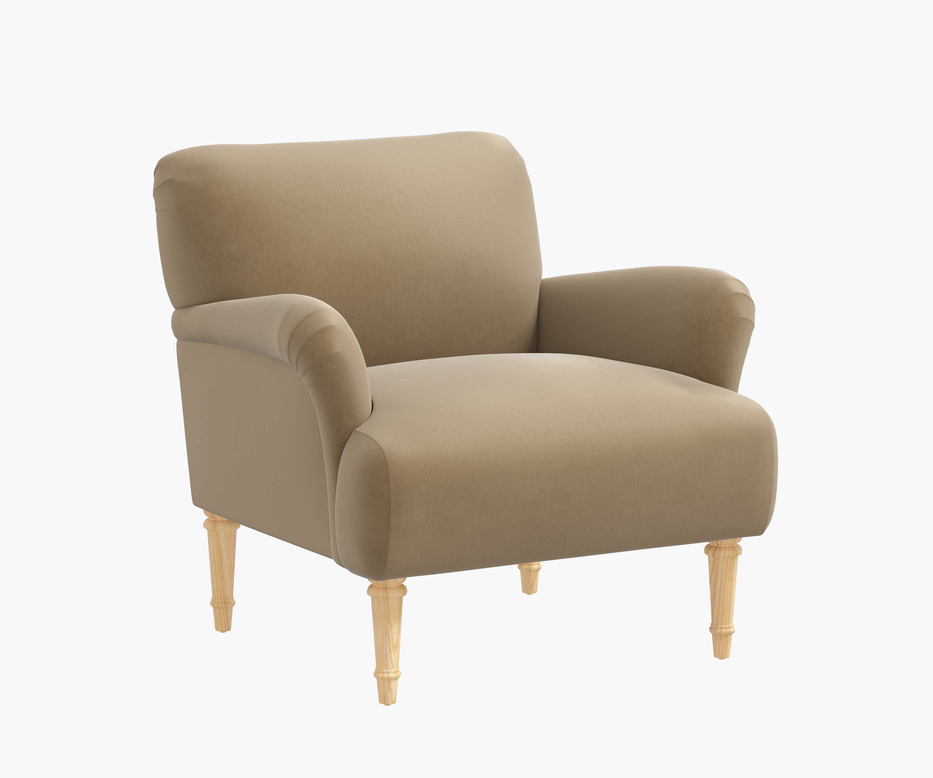 Bristol Armchair - Walnut Velvet