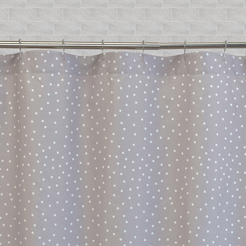 The Grey Polka Dot Shower Curtain