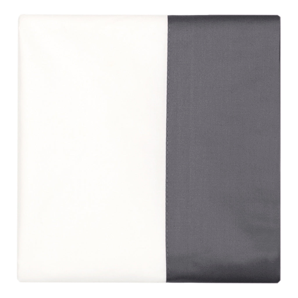 Charcoal Grey Border Pillowcase Pair