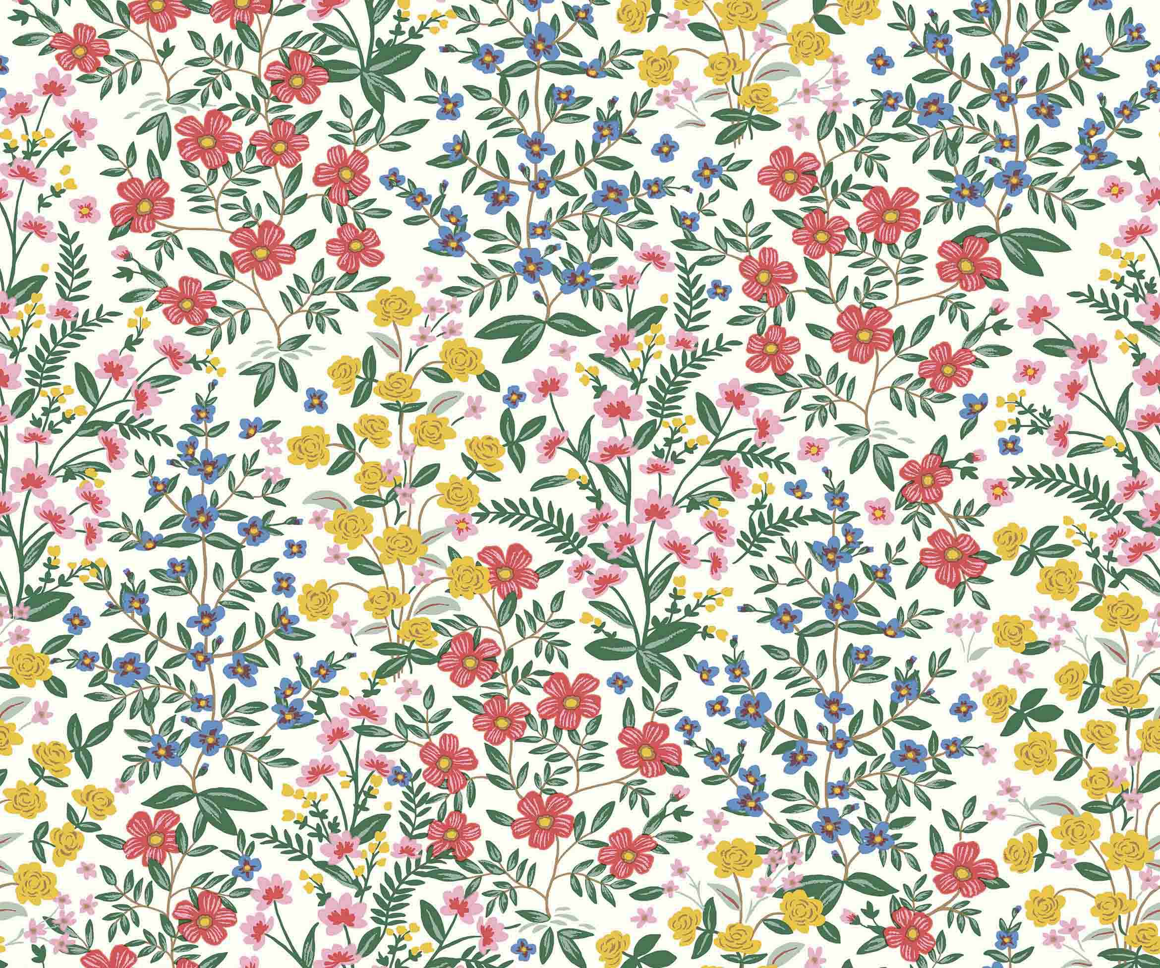 Wildwood Garden Wallpaper - White