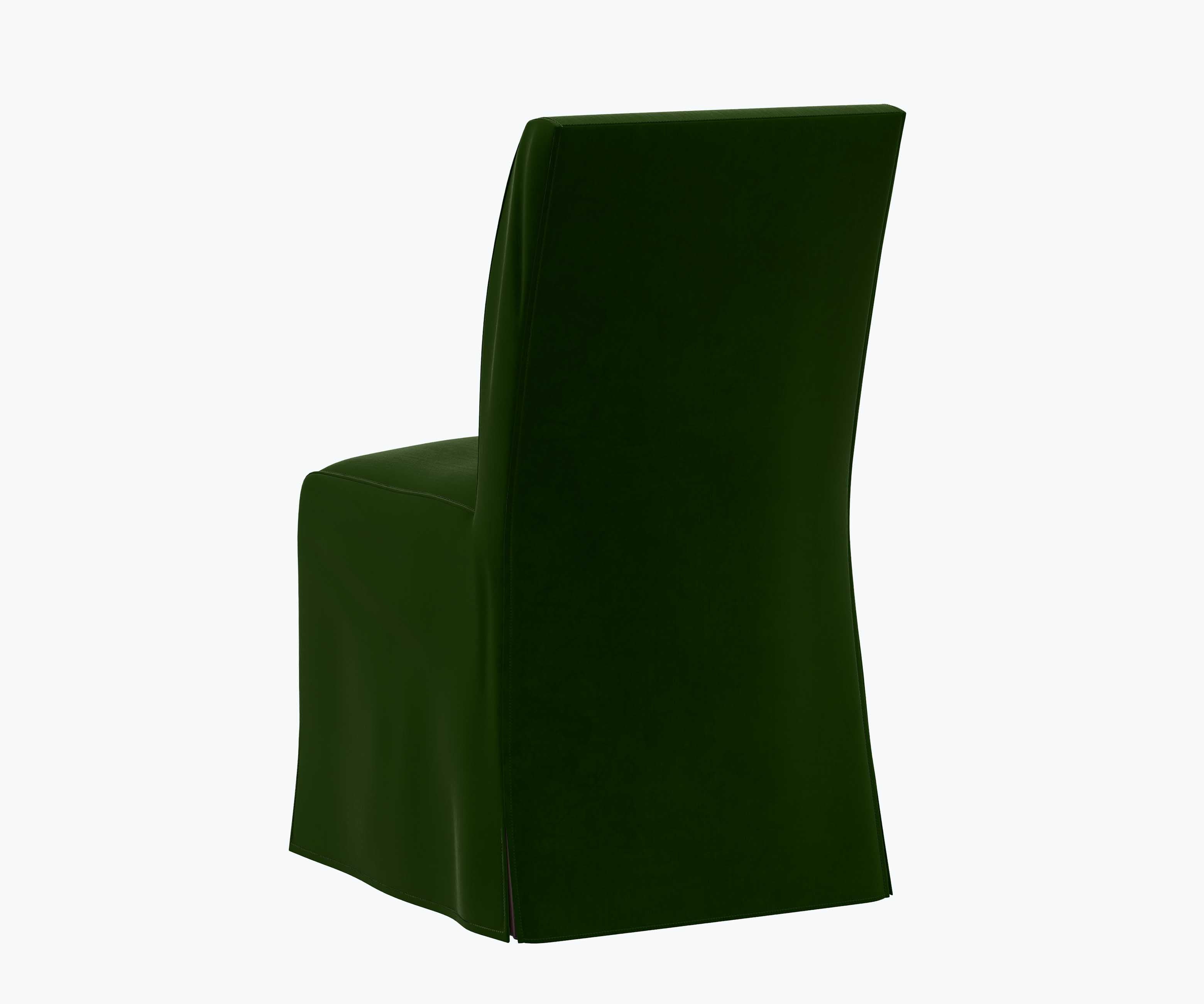 Frances Slipcover Dining Chair - Emerald Velvet