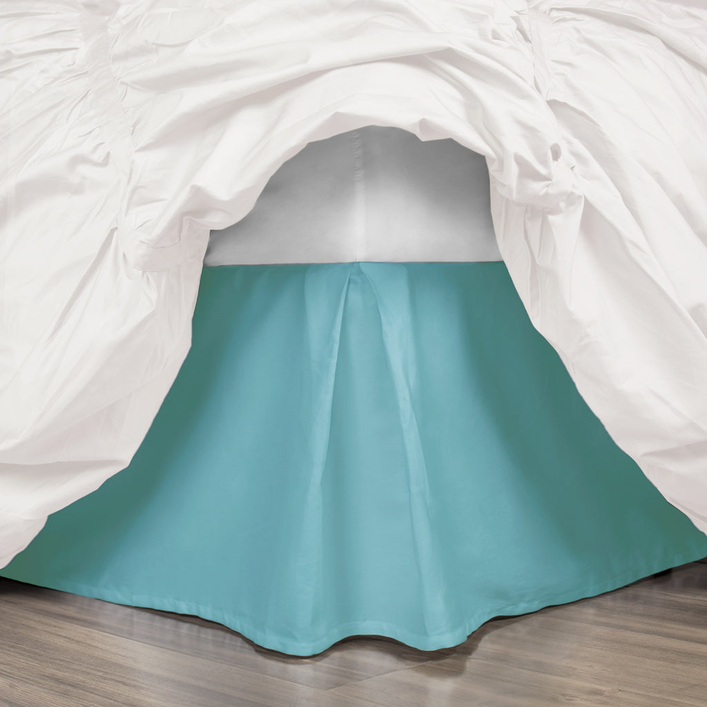 The Turquoise Pleated Bed Skirt